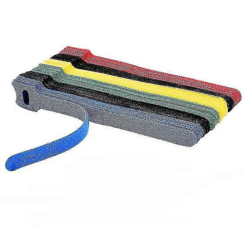 100 Pcs Cable Ties, 15cm Reusable Nylon Cable Ties, Adjustable Hook And Loop Cable Straps, Cable Storage Organizer 5 Colors
