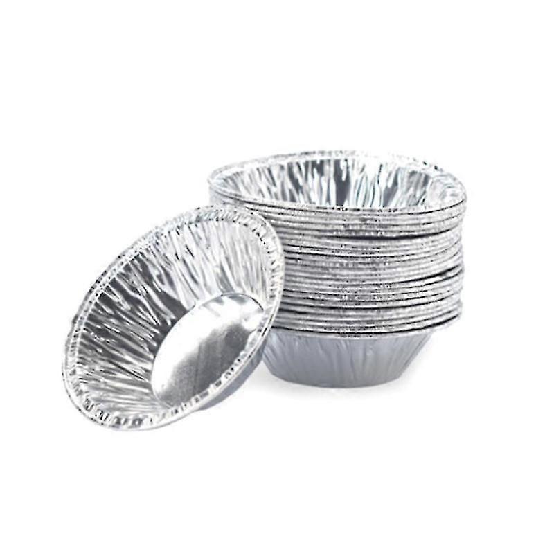 100pcs Baking Mold Cookie Muffin Egg Tart Fresh Disposable Good Tin Foil Cake Cup Round Aluminum Foil