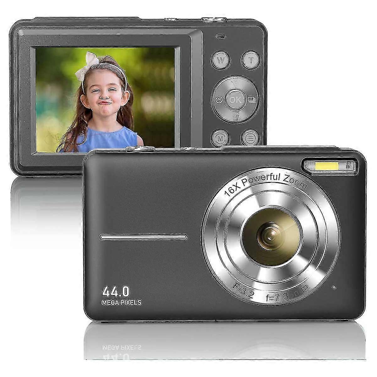 1080p كاميرا رقمية عالية الدقة 44 ميجابكسل كاميرا مدمجة 2.4 بوصة شاشة LCD 16x كاميرا تكبير رقمية كاميرا فيديو صغيرة