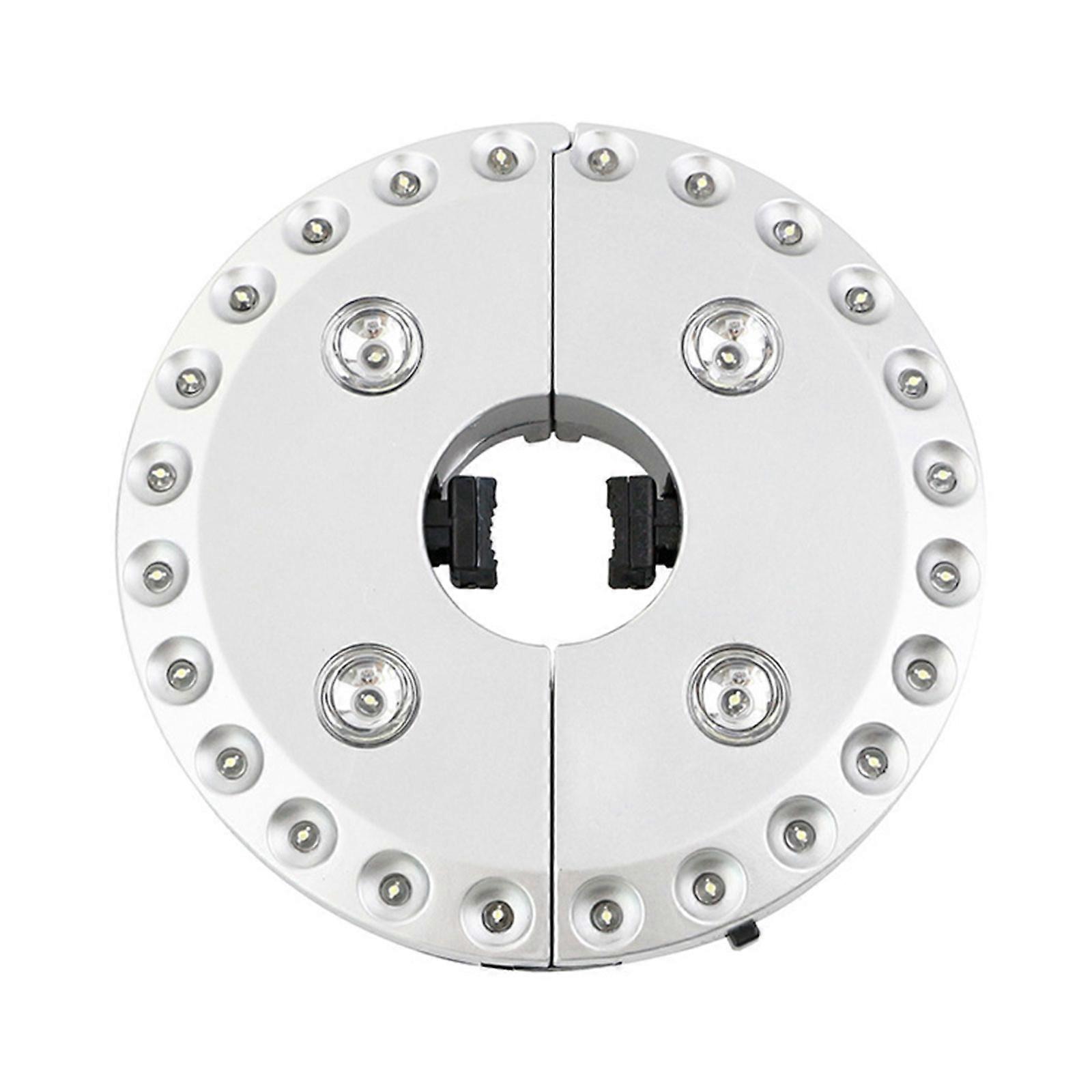 24 + 4led מנורת מטריה דיסק תלוי אור נייד לקמפינג אוהל הוריקן טיולים שחור נורות LED רב תכליתיות, 100% חדש