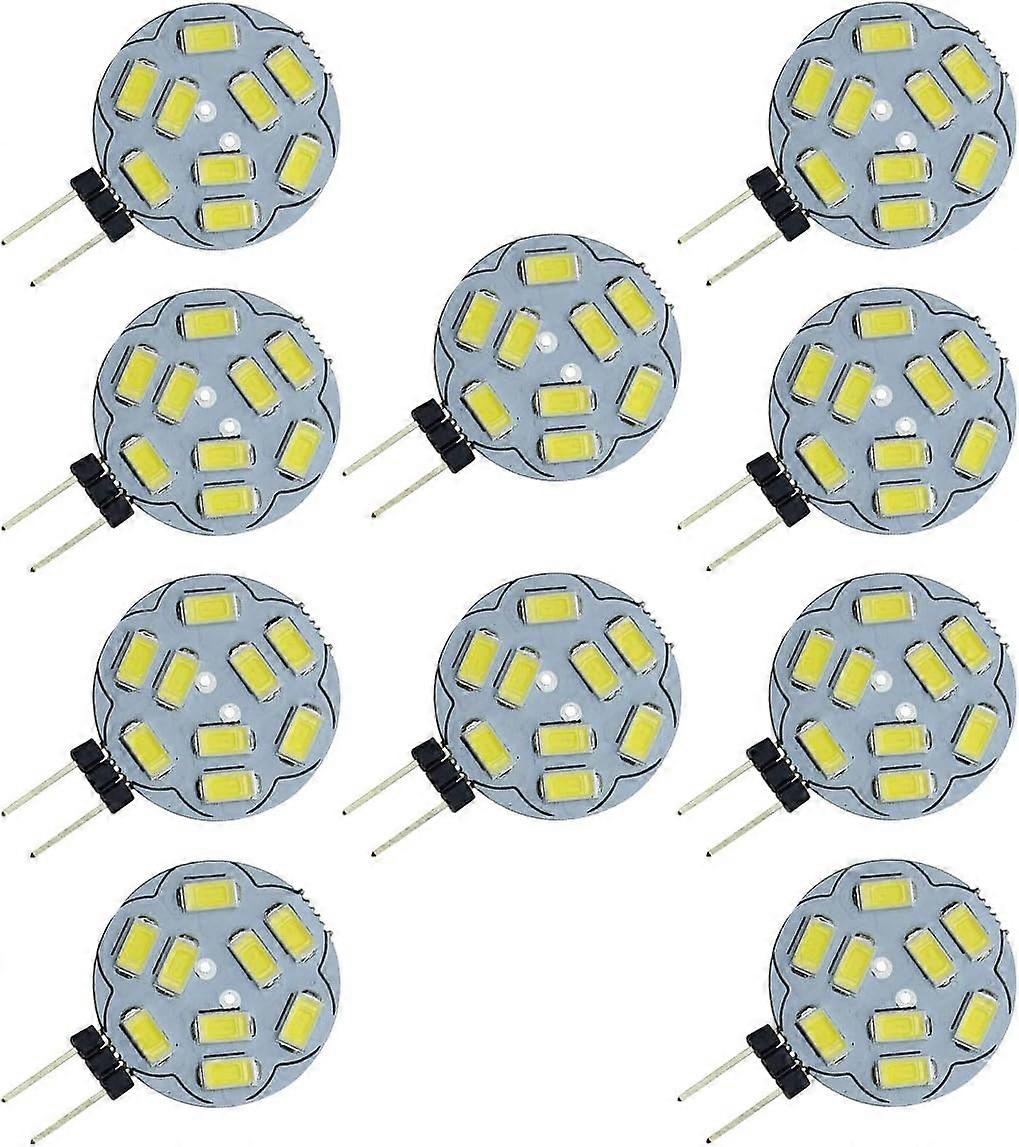 Paquet de 10 G4 9 LED SMD 5730 12V AC/DC double canal Base encastrée au plafond Ampoules LED encastrées 20W Ampoule halogène de remplacement