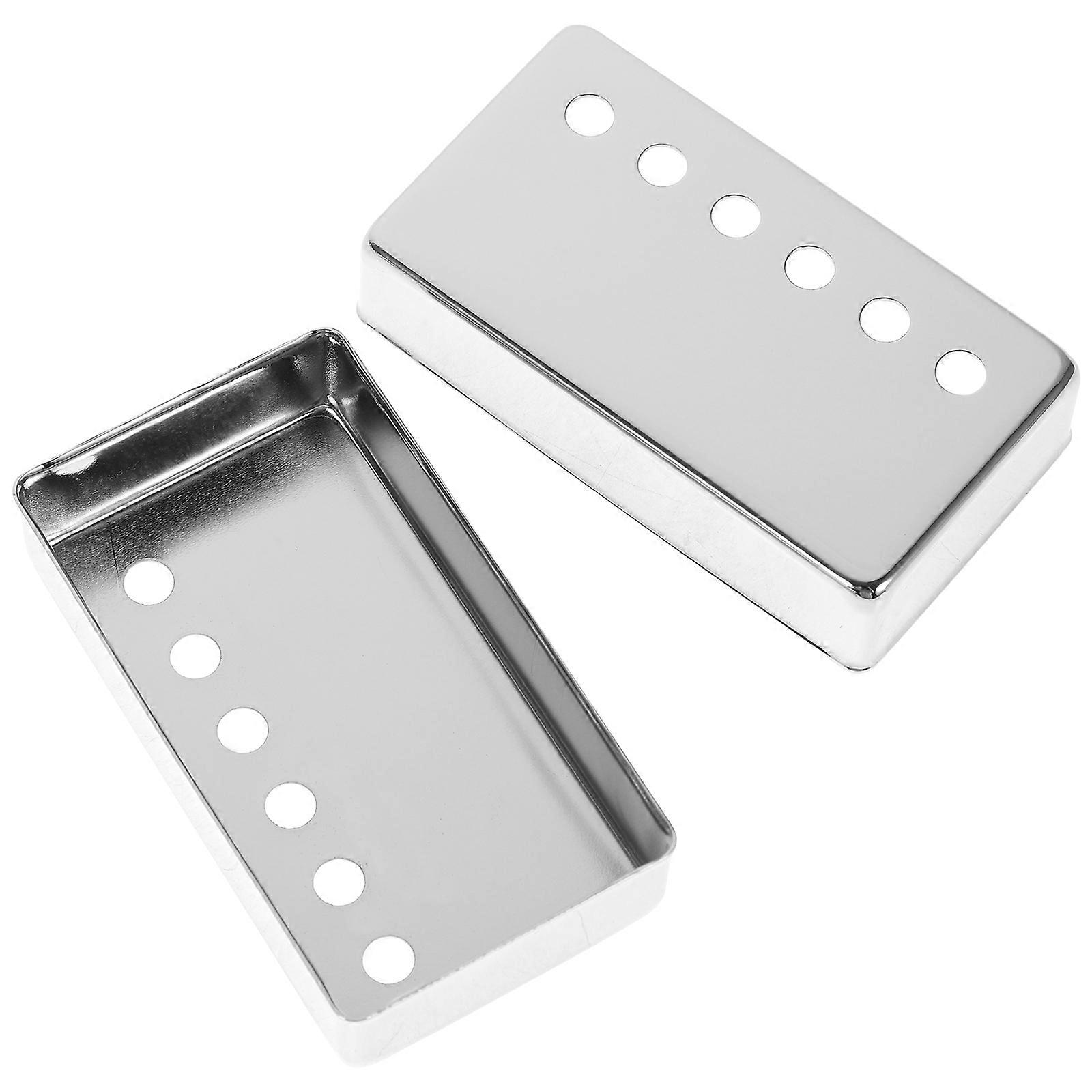2pcs Guitar Pickup Covers for Electric Guitar (Silver)
