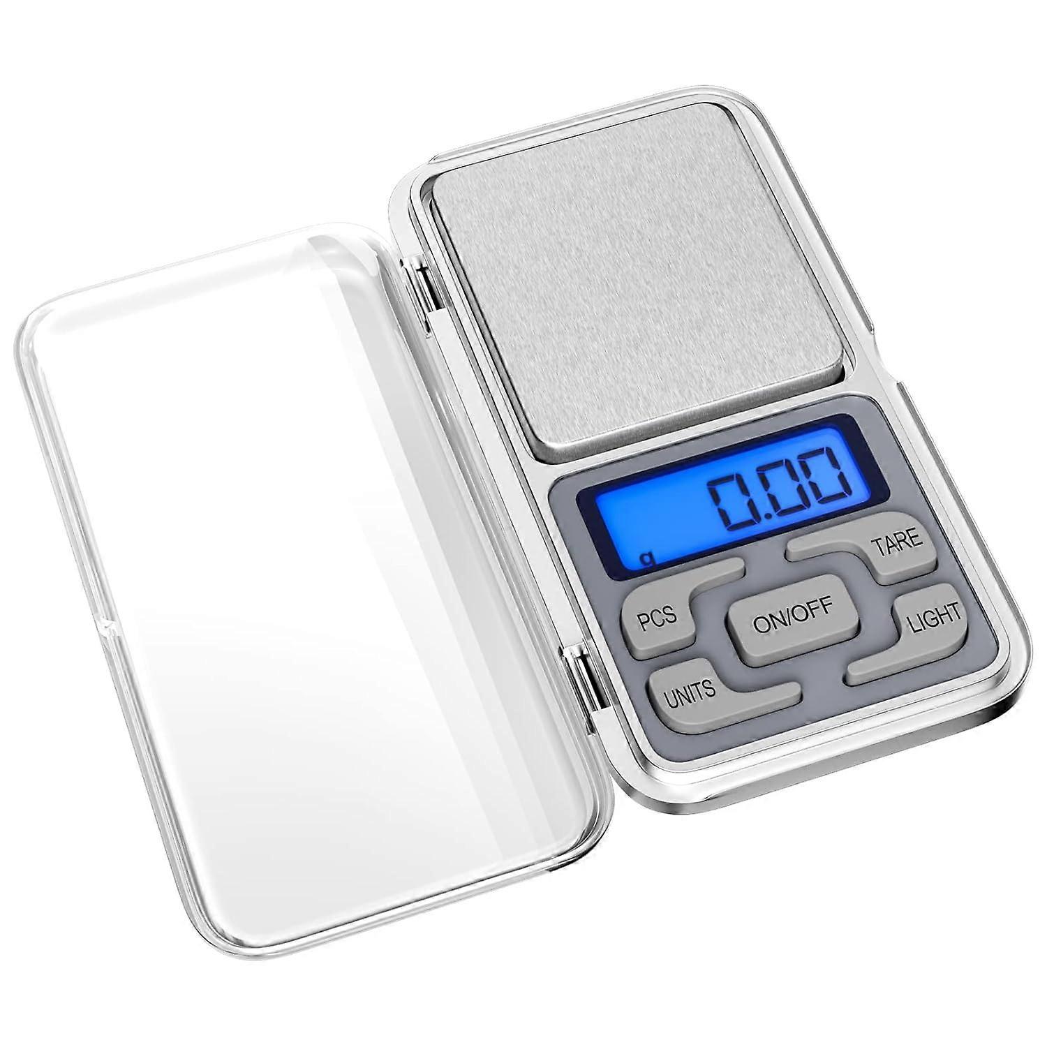 Professional Digital Precision Scale, 0.01g-500g, Mini Multifunction Kitchen Scale with Backlit LED Display, Pocket Scale
