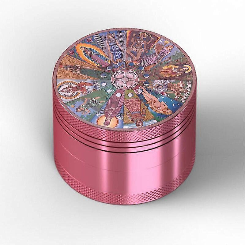 World Life Maria Pattern Grinder ροζ DIY μηχανή άλεσης μπαχαρικών εργαλείων χόρτου υψηλής ποιότητας 4 εξαρτήματα καπνίσματος θραυστήρων στρώματος