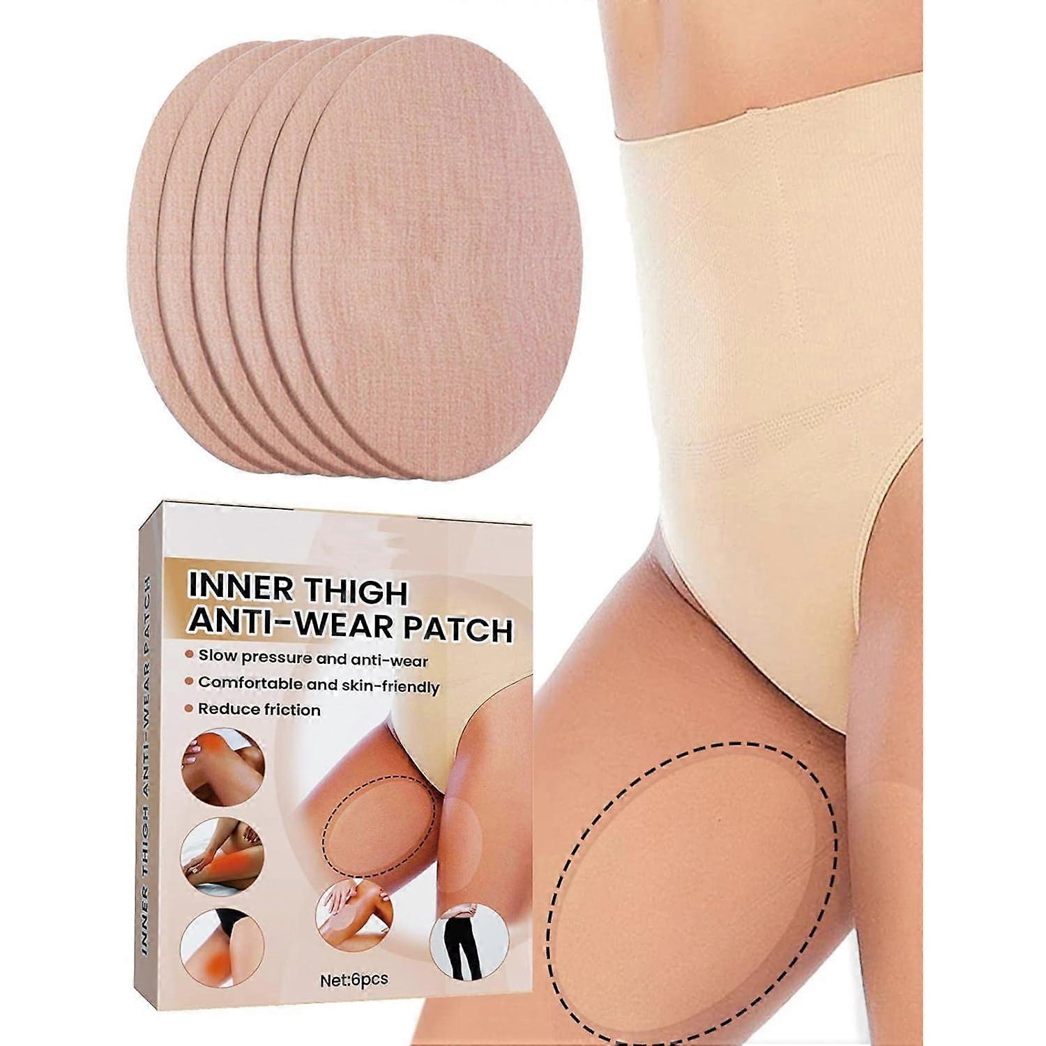 Pack of 6 Anti-Chafing Thigh Stickers,  Thigh Inner Stickers, Thigh Tape, Ultra-Thin Invisible Anti-Chafing Paste for the Inside of the Thigh