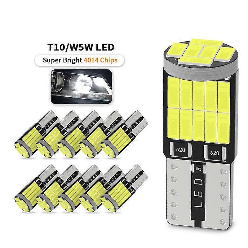 2/10x Canbus W5W led T10 LED Bulbs 4014 SMD For Car Parking Position Lights Interior Map Dome Reading License Plate Signal Lamps