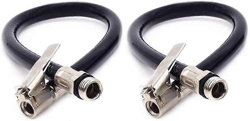 Tire Mandrel Inflator Pump Hose Vehicle Tire Inflator Hose High Quality Tire Inflator Hose Black Rubber Inflator Inflator Tire Air Hose 2 Pieces