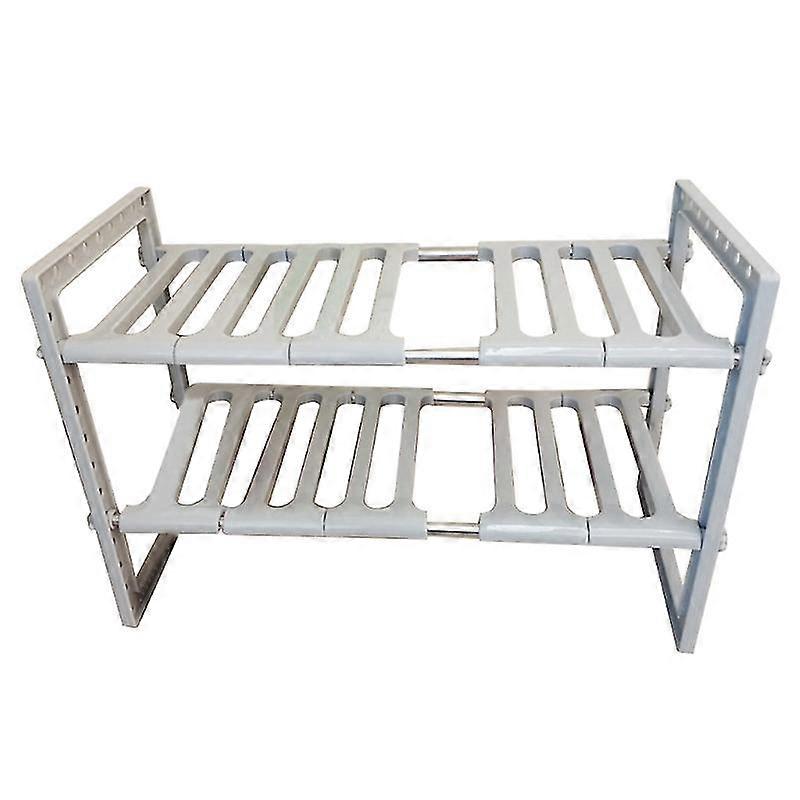 Adjustable Double Layer Storage Shelves Expandable Racks For Cabinet Pantry