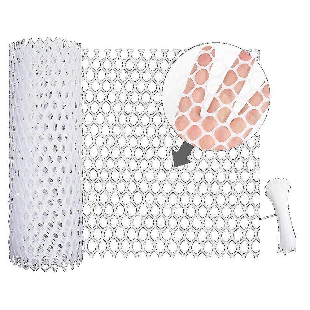 Plastic Chicken Wire Fence Mesh,Fencing Wire for Gardening, Poultry Fencing, Chicken Wire Netting W