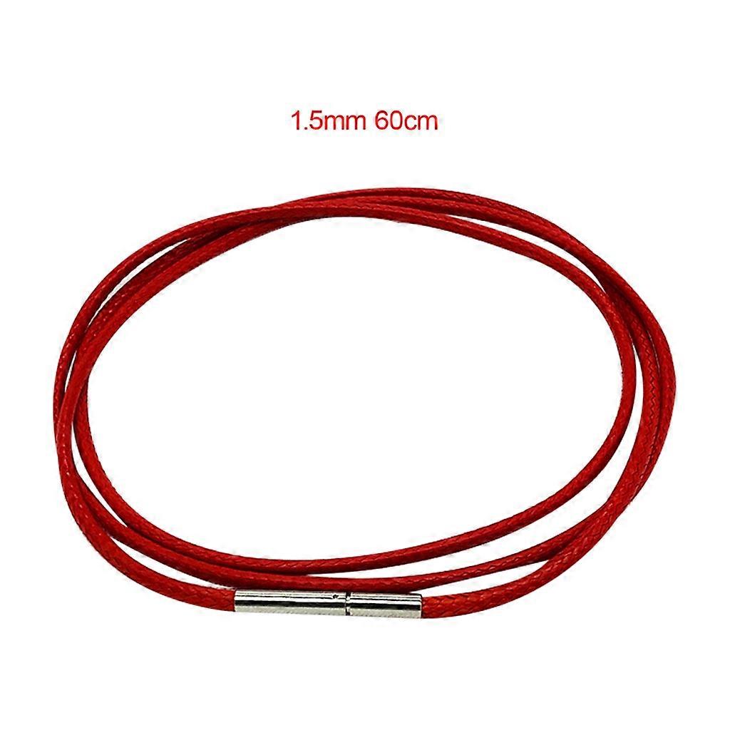 Geflochtene Wachsschnur Handgefertigtes Lederseil Edelstahl Verschluss String Kette