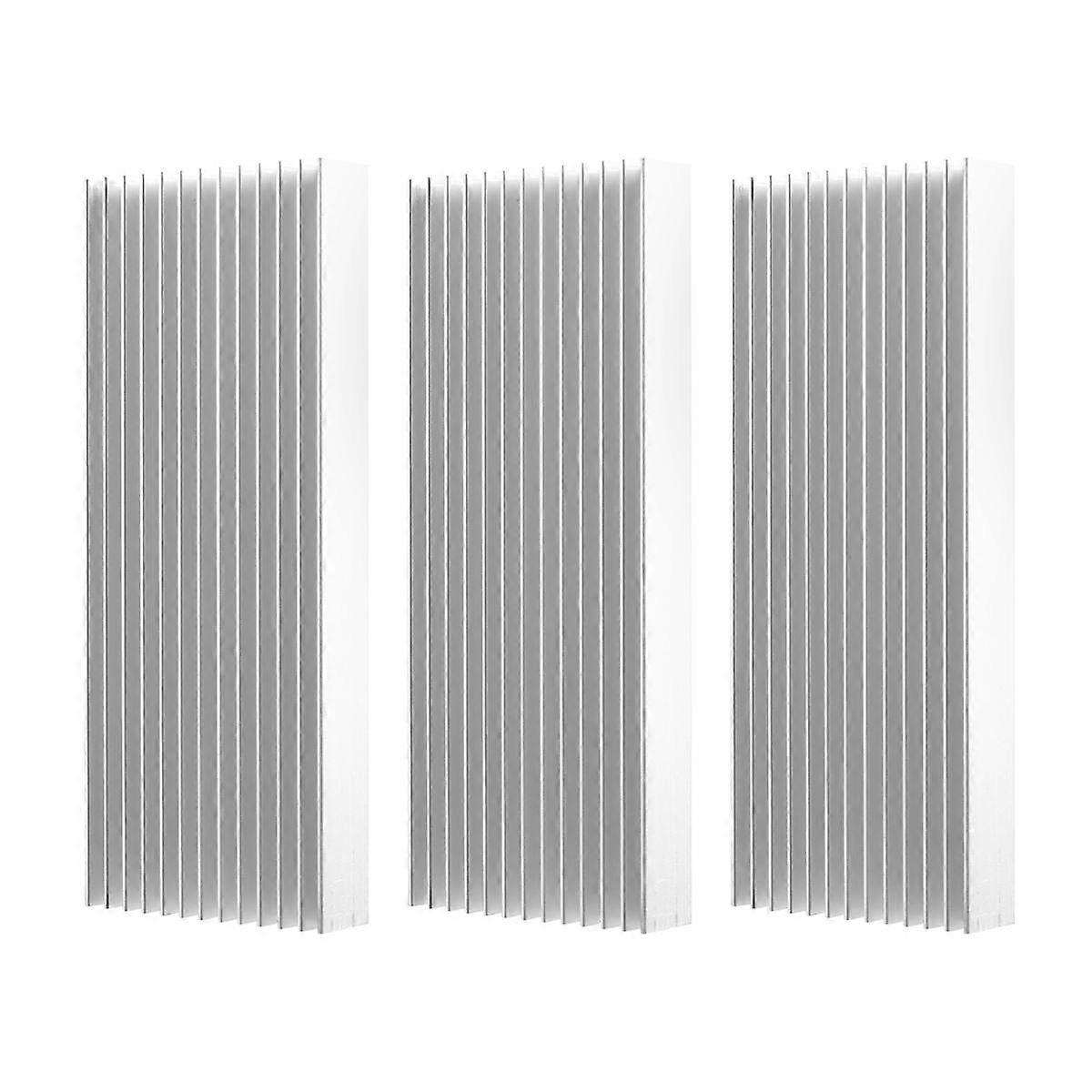 3 Pcs Aluminium Power Amplifier Heatsink Heat Sink 100X40X11mm