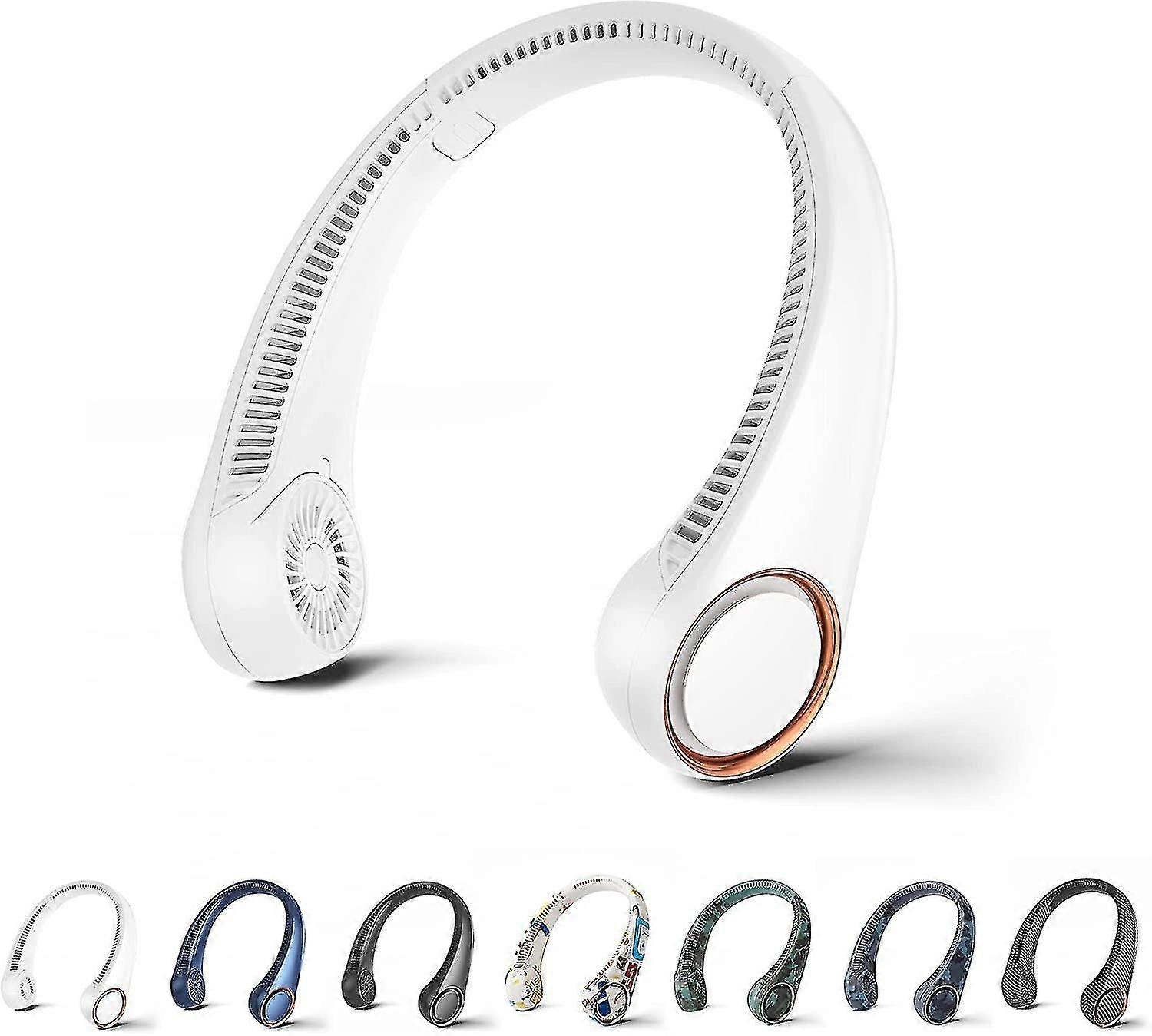 Ventola del collo, ventola portatile del collo senza lama libera, ventola personale ricaricabile Usb 4000mah, 3 velocità 72 presa d'aria 360 ventola di raffreddamento sospesa, aria in tutto Di