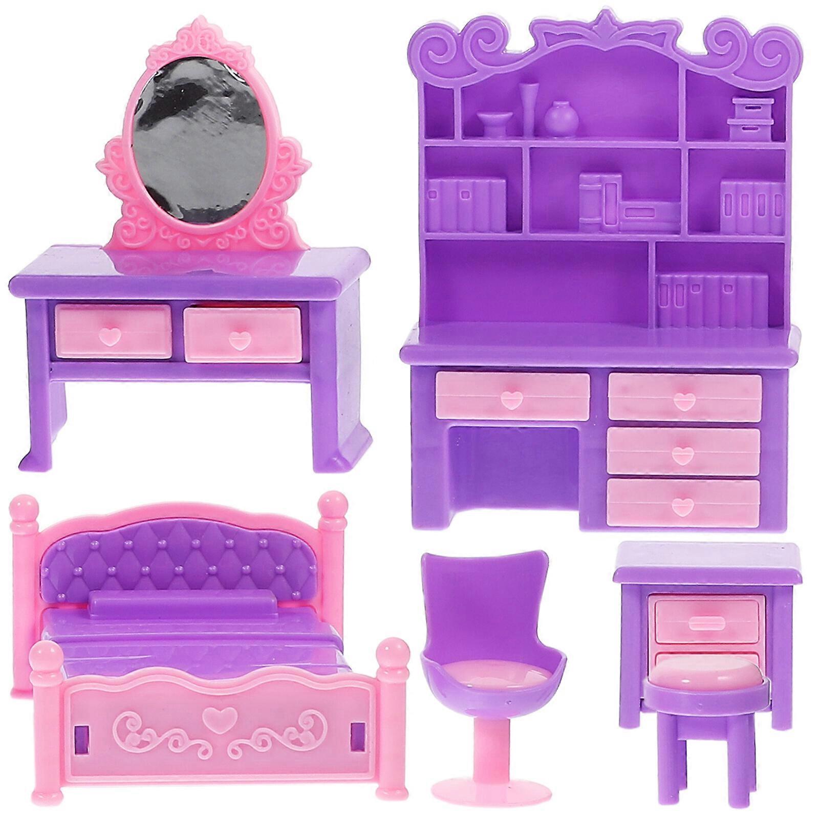 1 Set Puppenhaus Möbel Simulation Möbel Modell Mini Schlafzimmer Layout Requisiten
