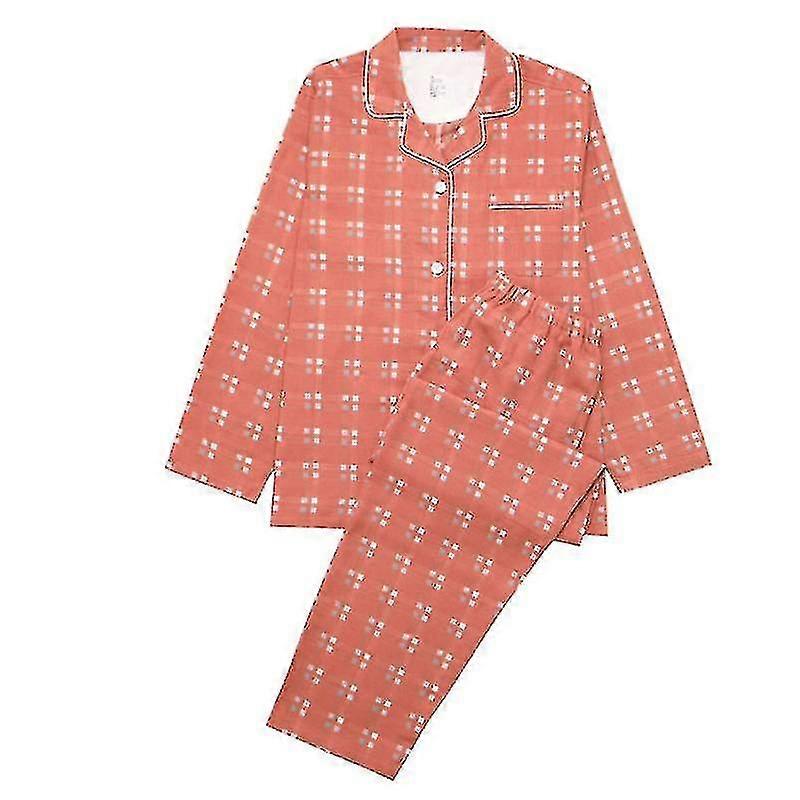 Pyjama femme Pyjama léger boutonné pour femme Ensemble manches longues 100% coton-MXBC