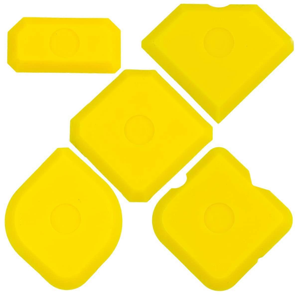 5 Piece Set for Grout Smoothing, Silicone and Acrylic Grout Scrapers