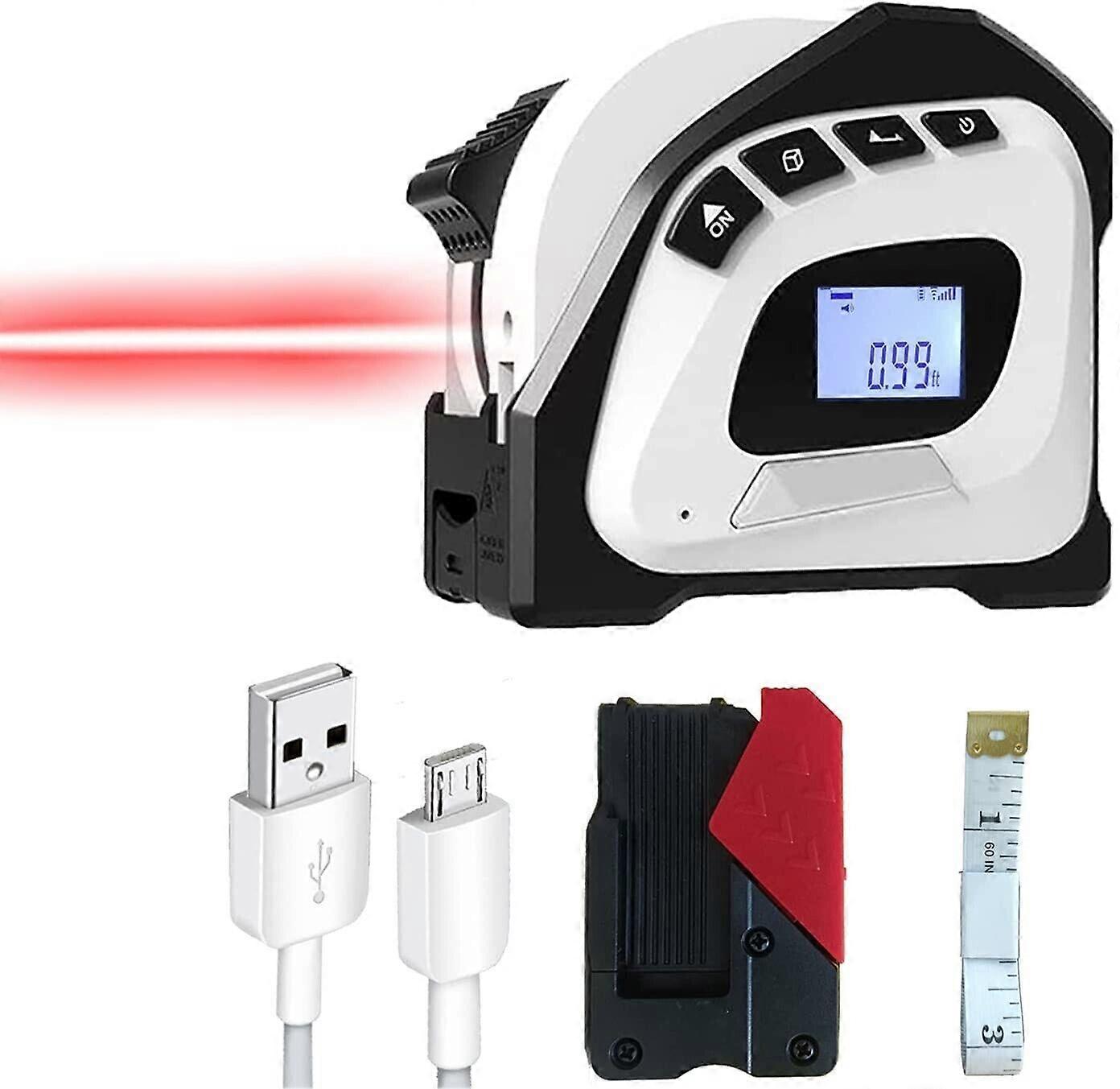 3-in-1-wiederaufladbarer digitaler Entfernungsmesser-Entfernungsmesser mit hintergrundbeleuchtetem LCD-Laser-Messwerkzeug