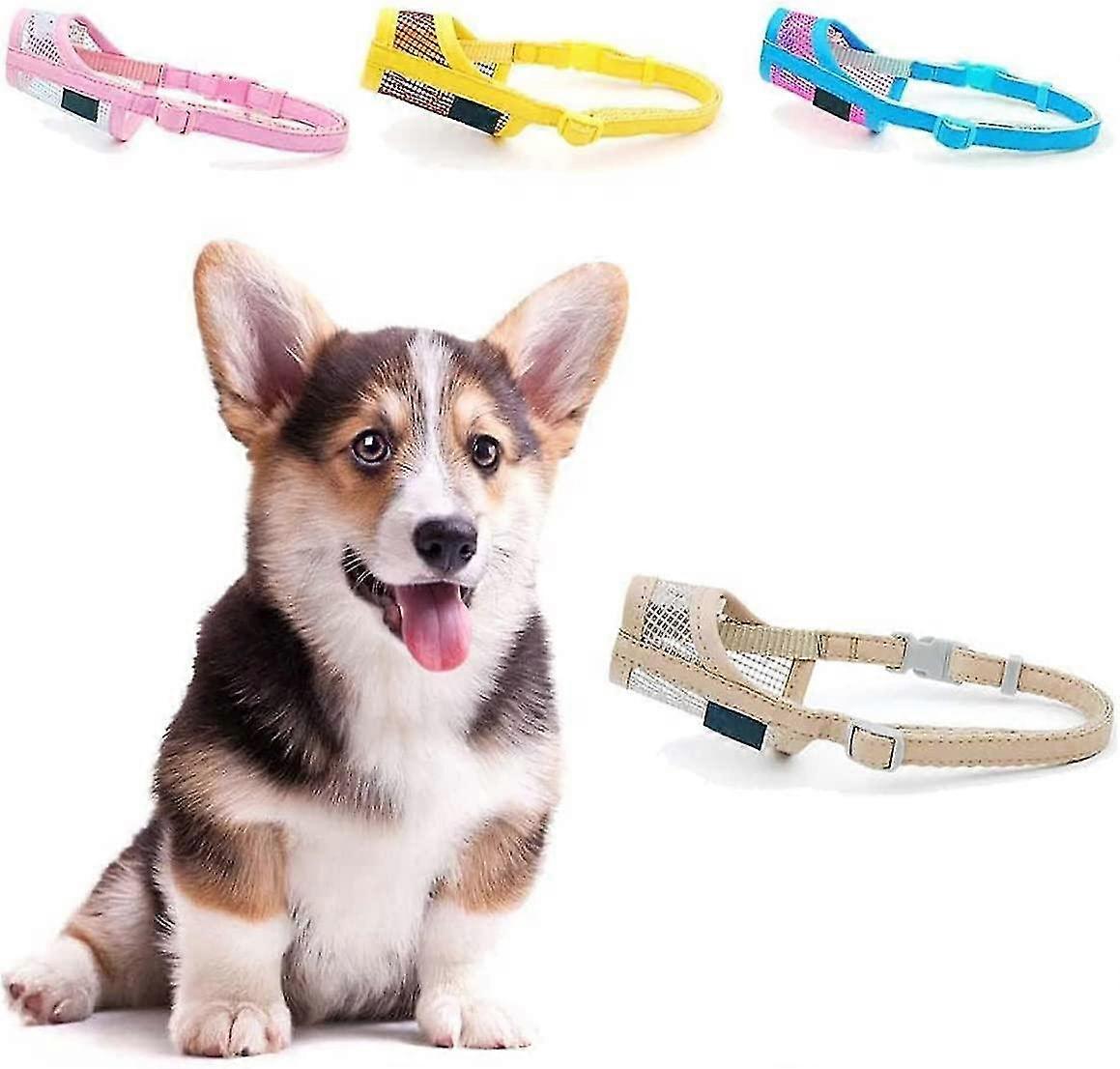 Nylon Dog Muzzle, Djustable Anti Bite Bark Chewing Dog Muzzle Large Dogs Durability Mesh Portable Multifunction Dog Muzzle, Stop Biting Barking And Ch