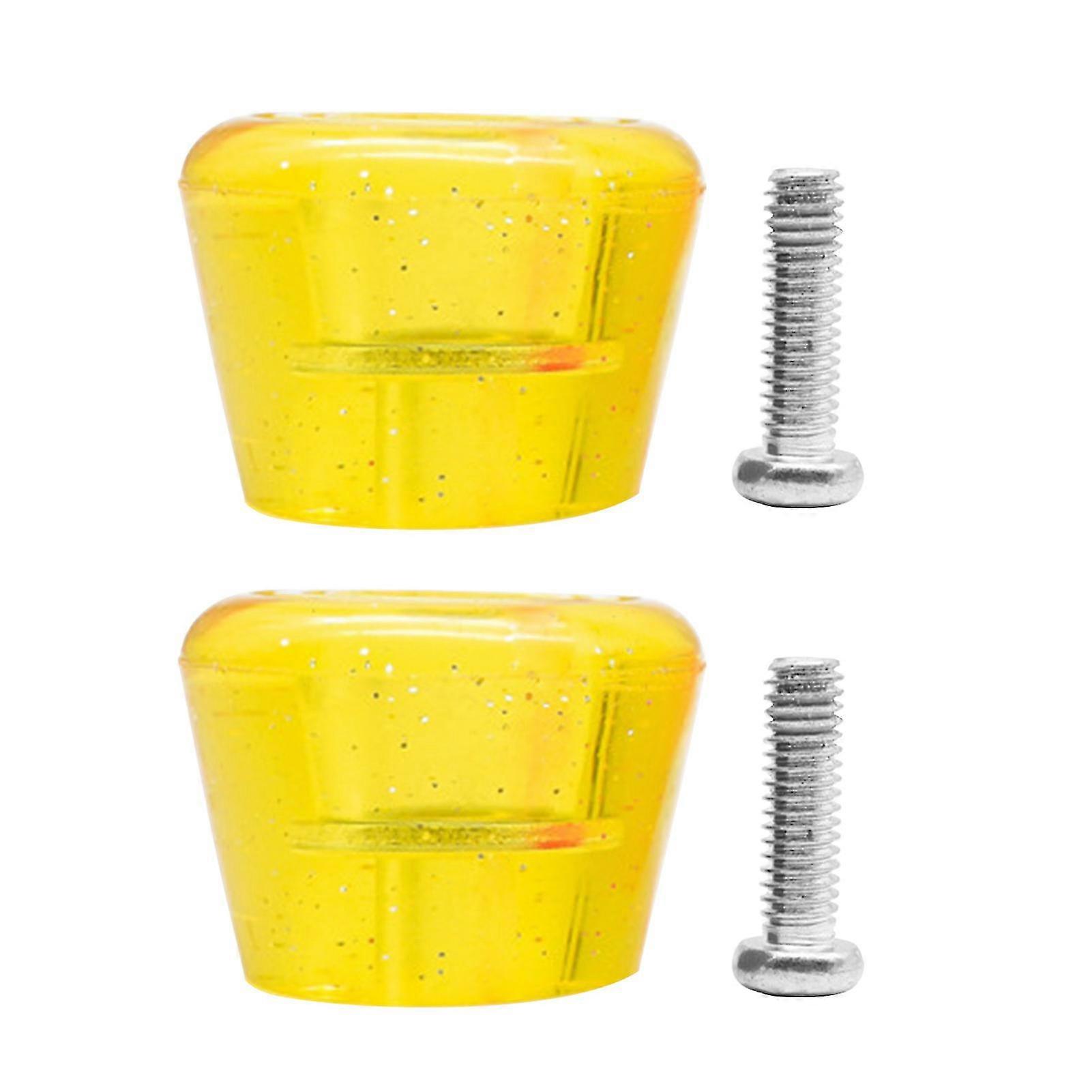 2 Stück Inline-Rollschuh-Zehenstopper PU-Gummigriff tragbar mit Schrauben