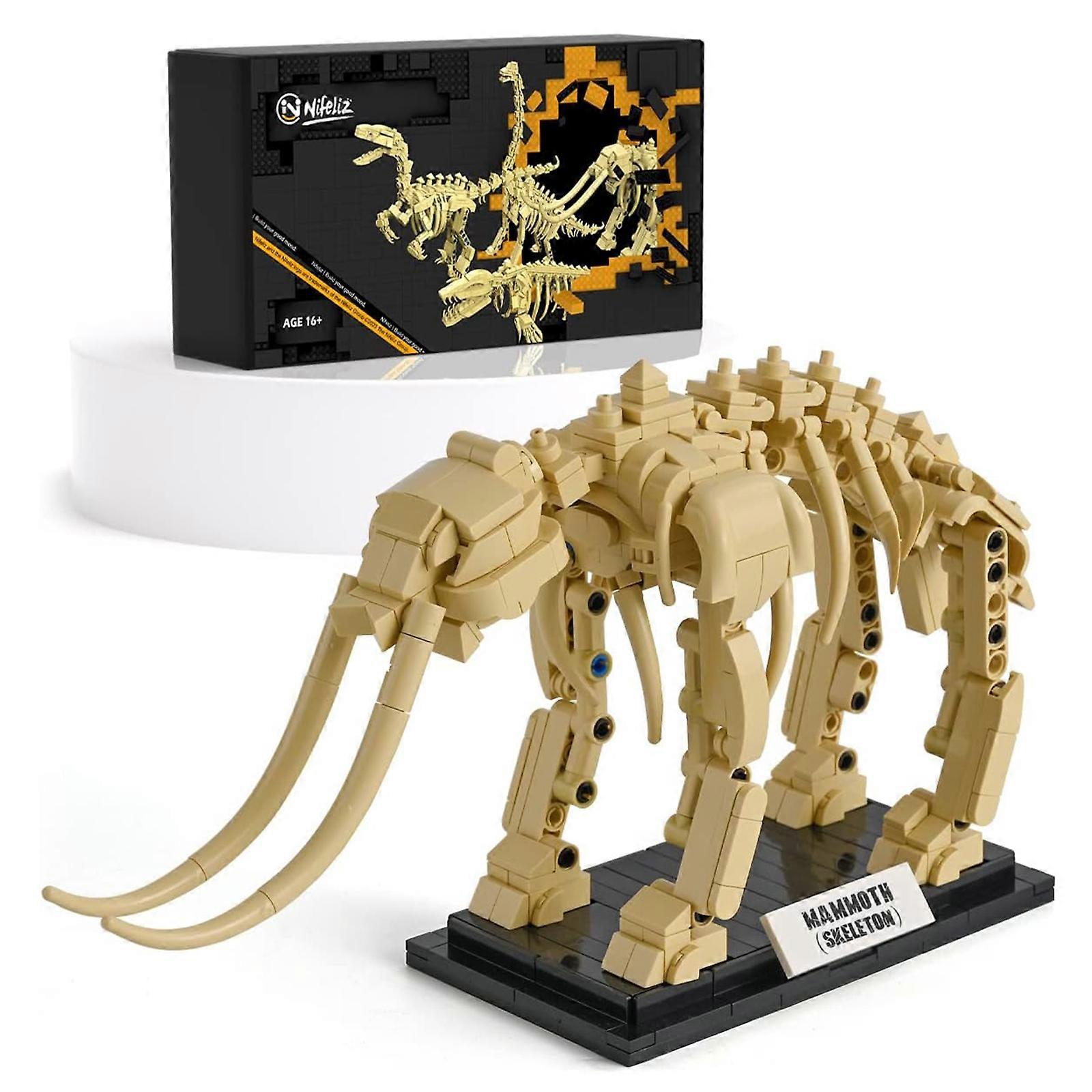 Nifeliz Mammoth Dinosaur Fossil Building Kit, Impressive Dinosaur Skeleton Model Decoration, Cool Dinosaur Gift Toy Set for Dinosaur Fans (437 PCS)
