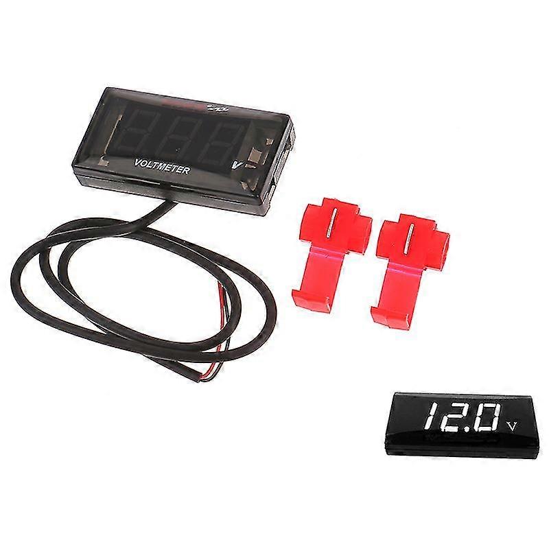 Voltmeter Dc 8-16v Led Display Digital Panel Volt Voltage Meter Tester 12v For Car Motorcycle Waterproof Measuring Tool Accessor