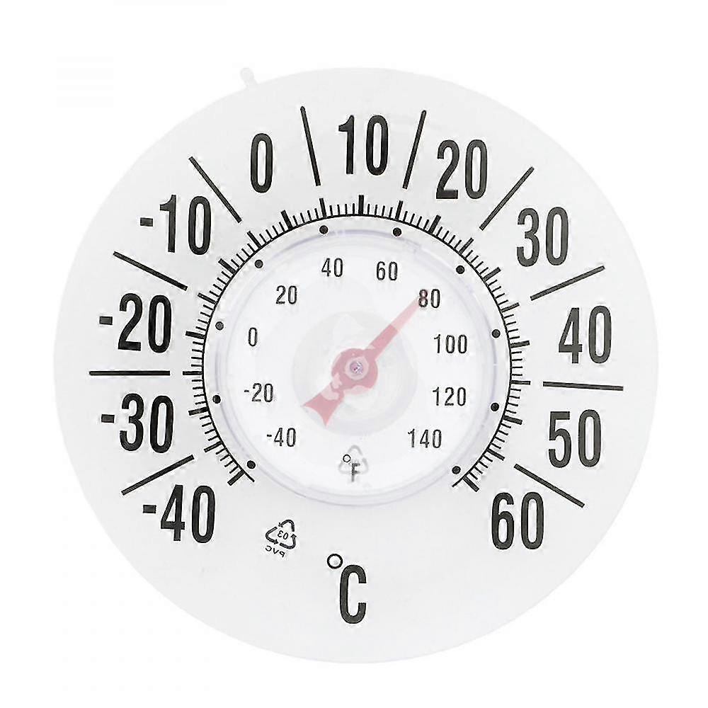 Window Thermometer Temperature Indoor/outdoor Dial Round Suction On Windows xqS QWC