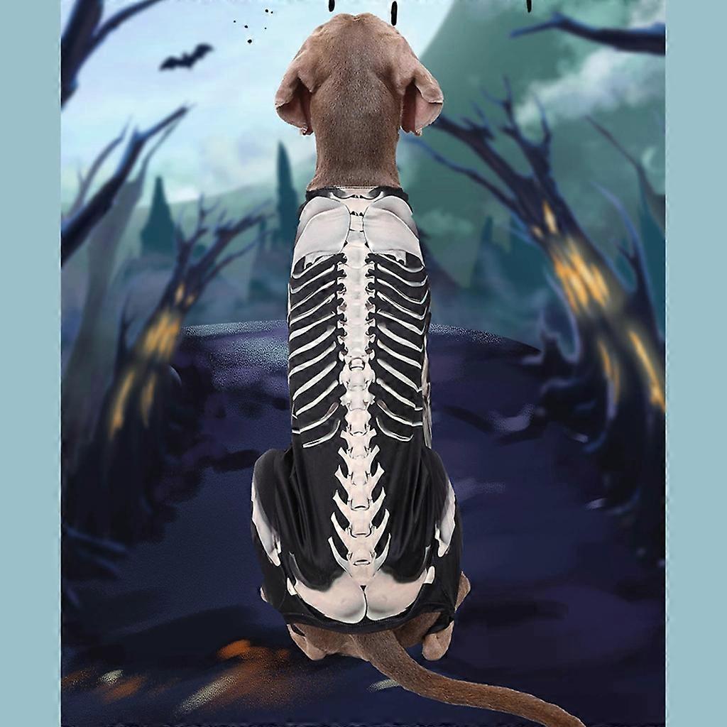 Meilleurs prix pour Unbrand Pet Suit 4leg Hoody Shirt Pullover Outfit Large Dog Halloween Skeleton Costume XL