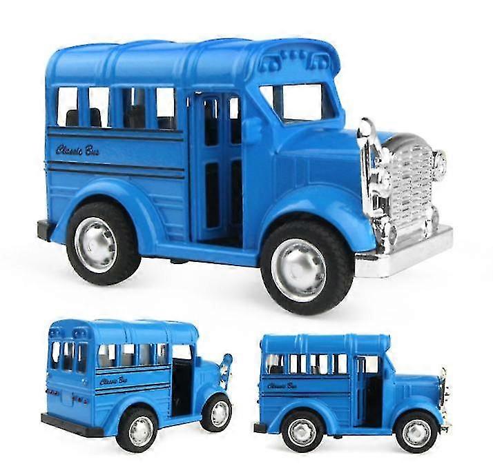 Mini Pull Back Sliding Alloy Bus And School Bus, Simulation Car Model
