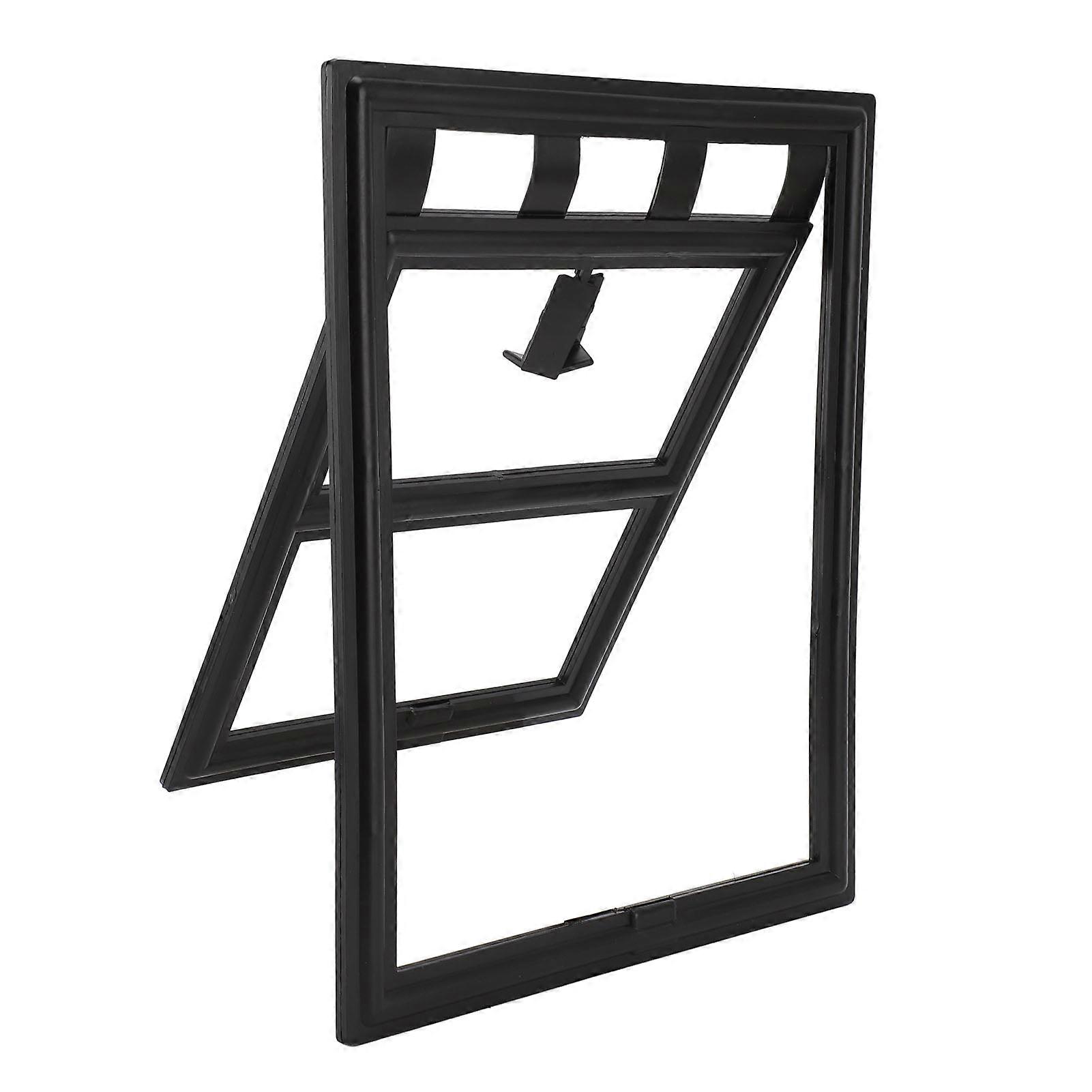 Pet Screen Door 29x24x1.5cm Black Lockable Bite Resistant Flap