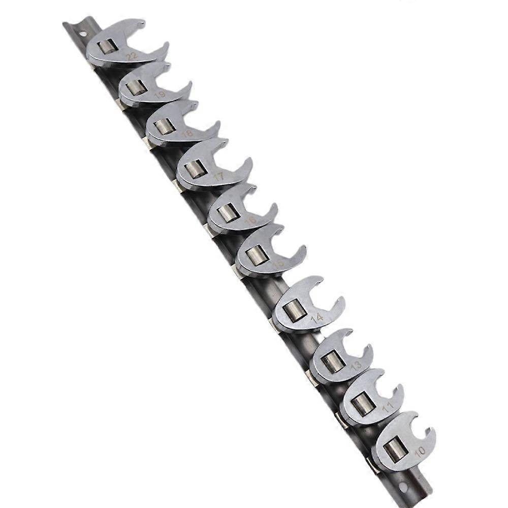 10pc 3/8 " DRIVE CROWFOOT WRENCH SET METRIC Heavy Duty Wrench Set js