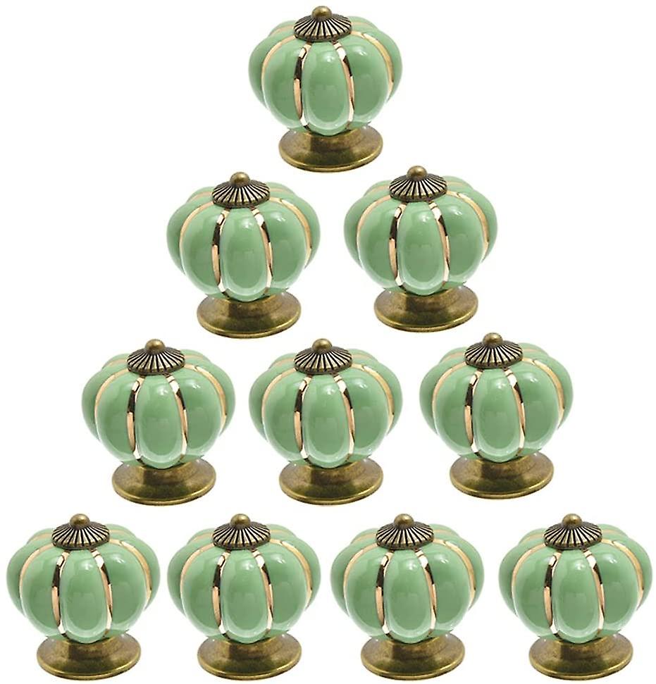 Vintage Pumpkin Shaped Ceramic Door Knobs