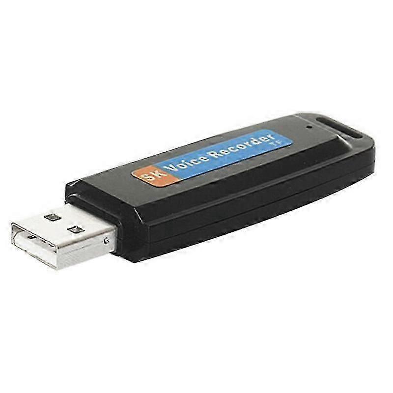 USB Flash Drive Digital Audio Recorder Dictaphone USB Voice Pen Portable U Disk Maximum Support 32GB Memory Card(Black)