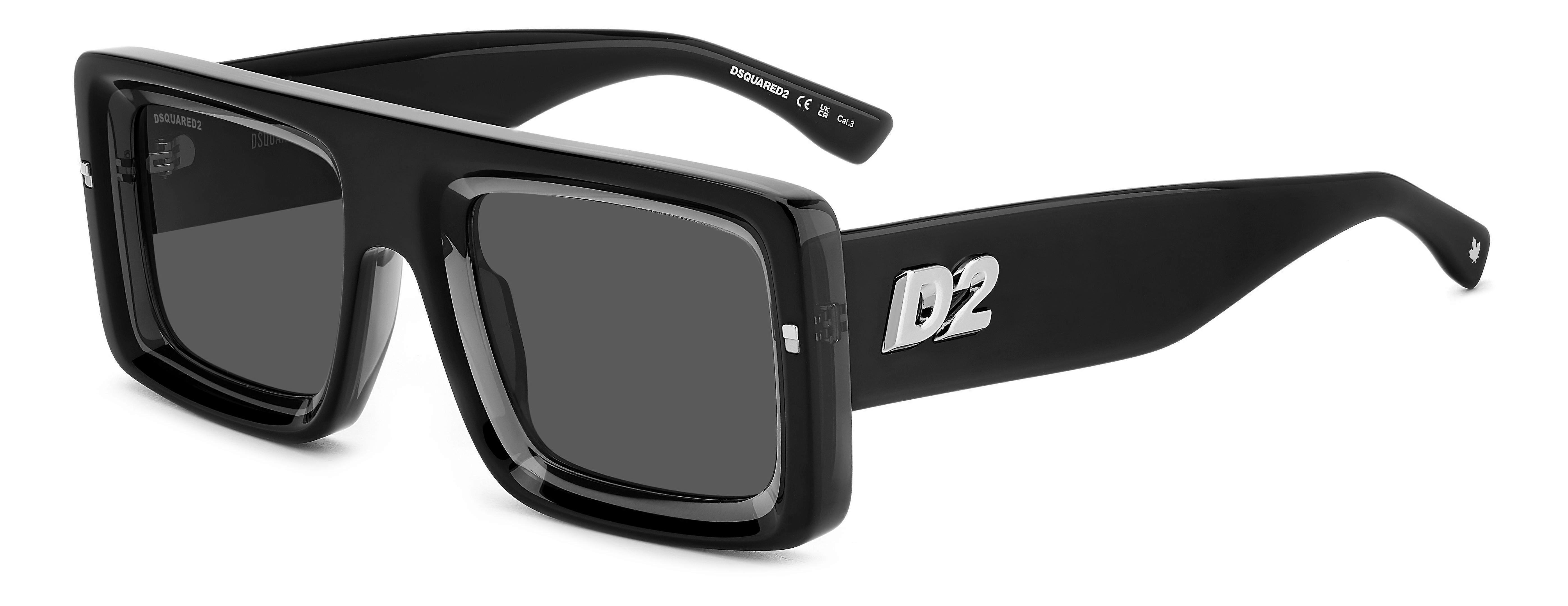 Sunglasses DSQUARED2 D2 0141/S 08A BLACK GREY 53/23/145 MAN