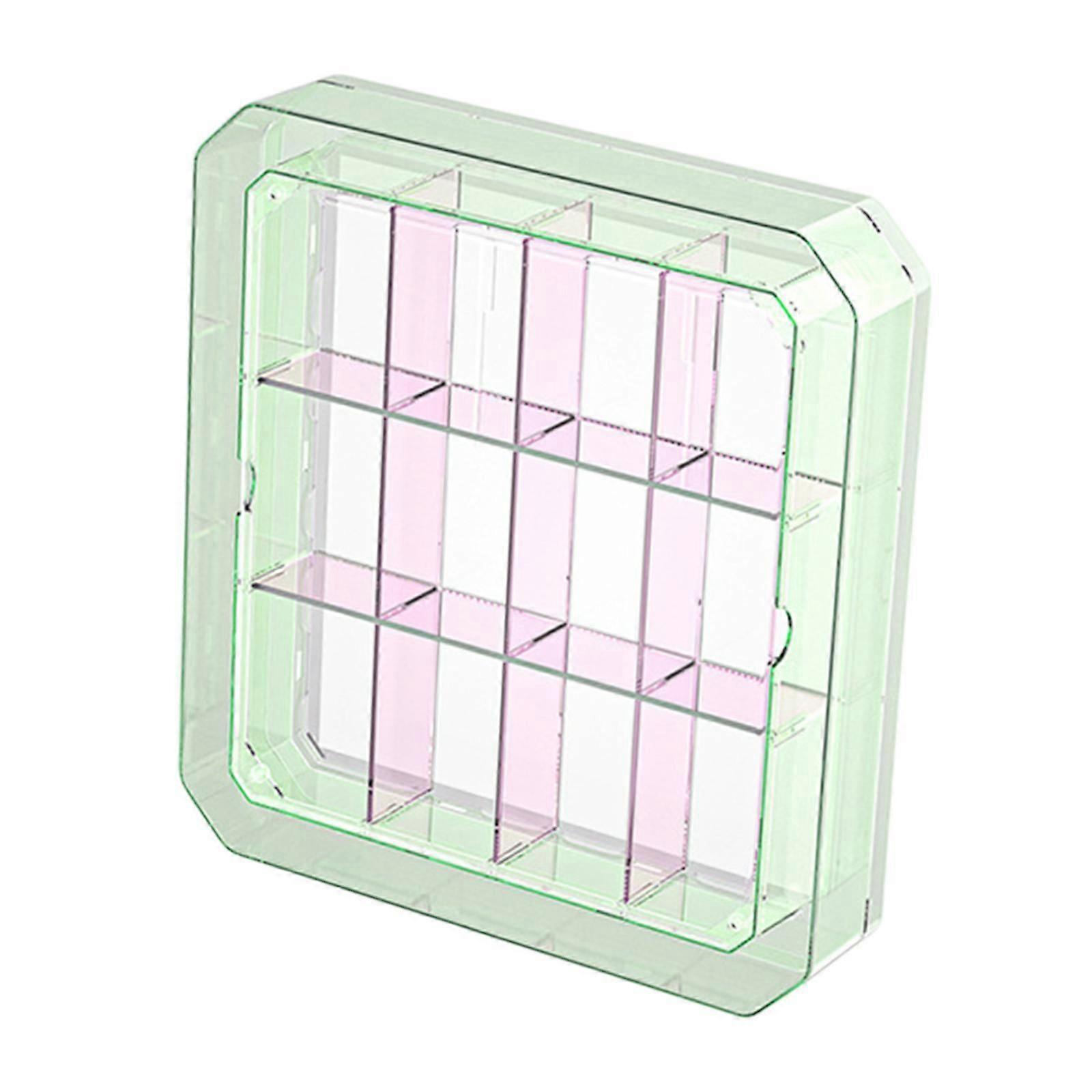 Display Case for Figures Organizer Toys Countertop Statue Souvenirs Showcase Violet Orange
