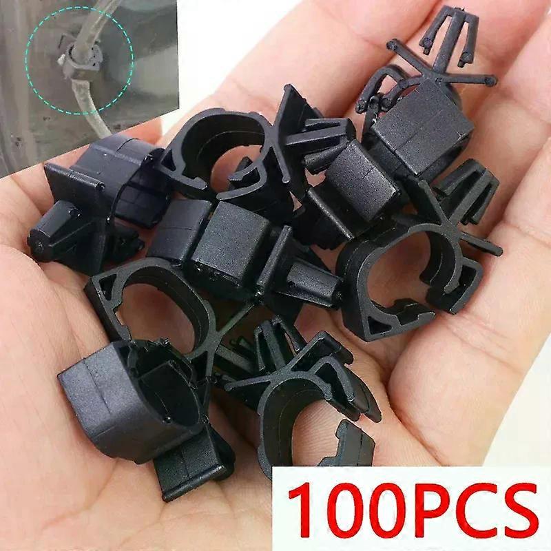 100-5pcs Car Wiring Harness Fastener Fixed Retainer Clip Automobile Pipe Tie Wrap Cable Clamp Oil Beam Line Hose Bracket Tools
