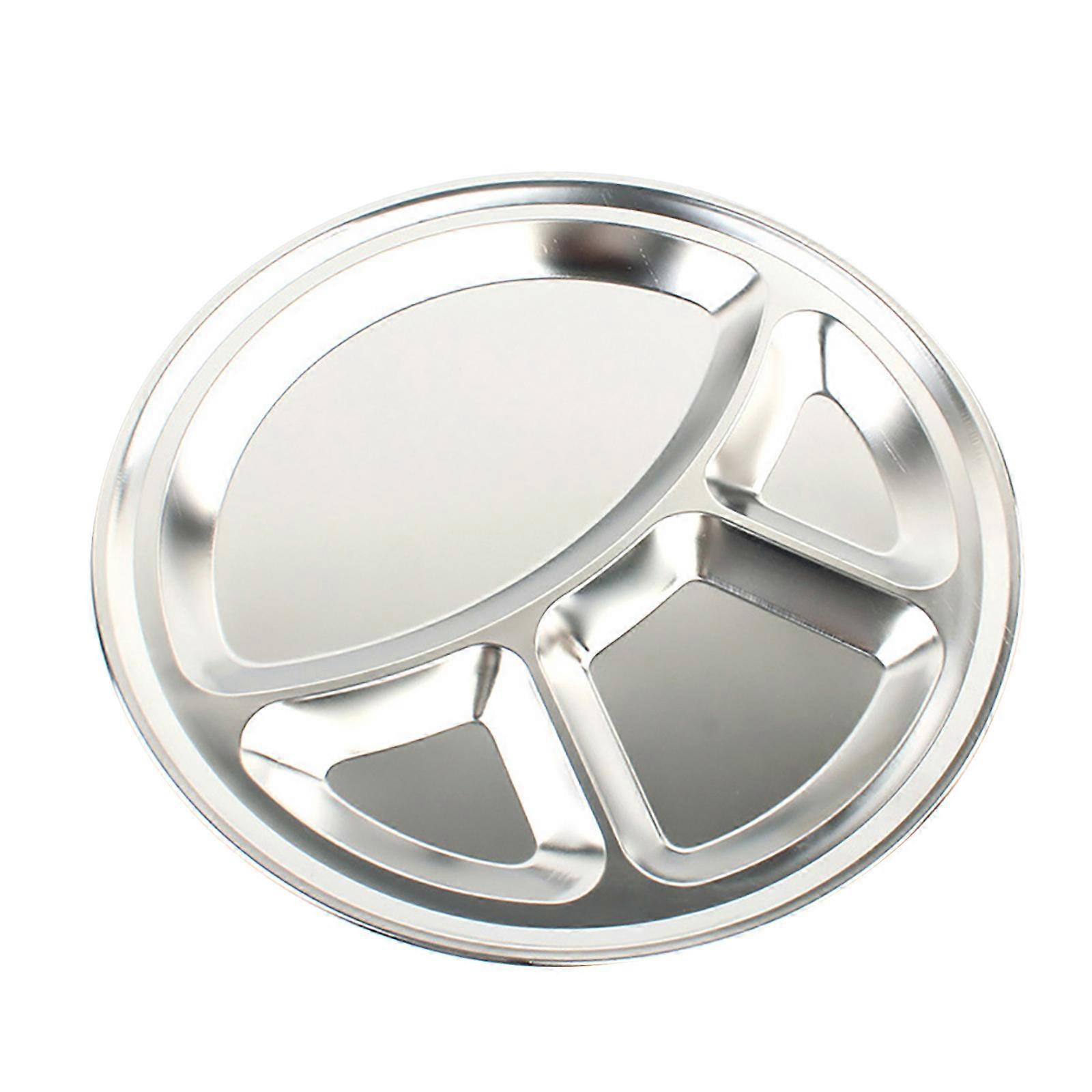 4 griglie diviso piatto in acciaio inox cartone animato zampa cena vassoio pranzo contenitore