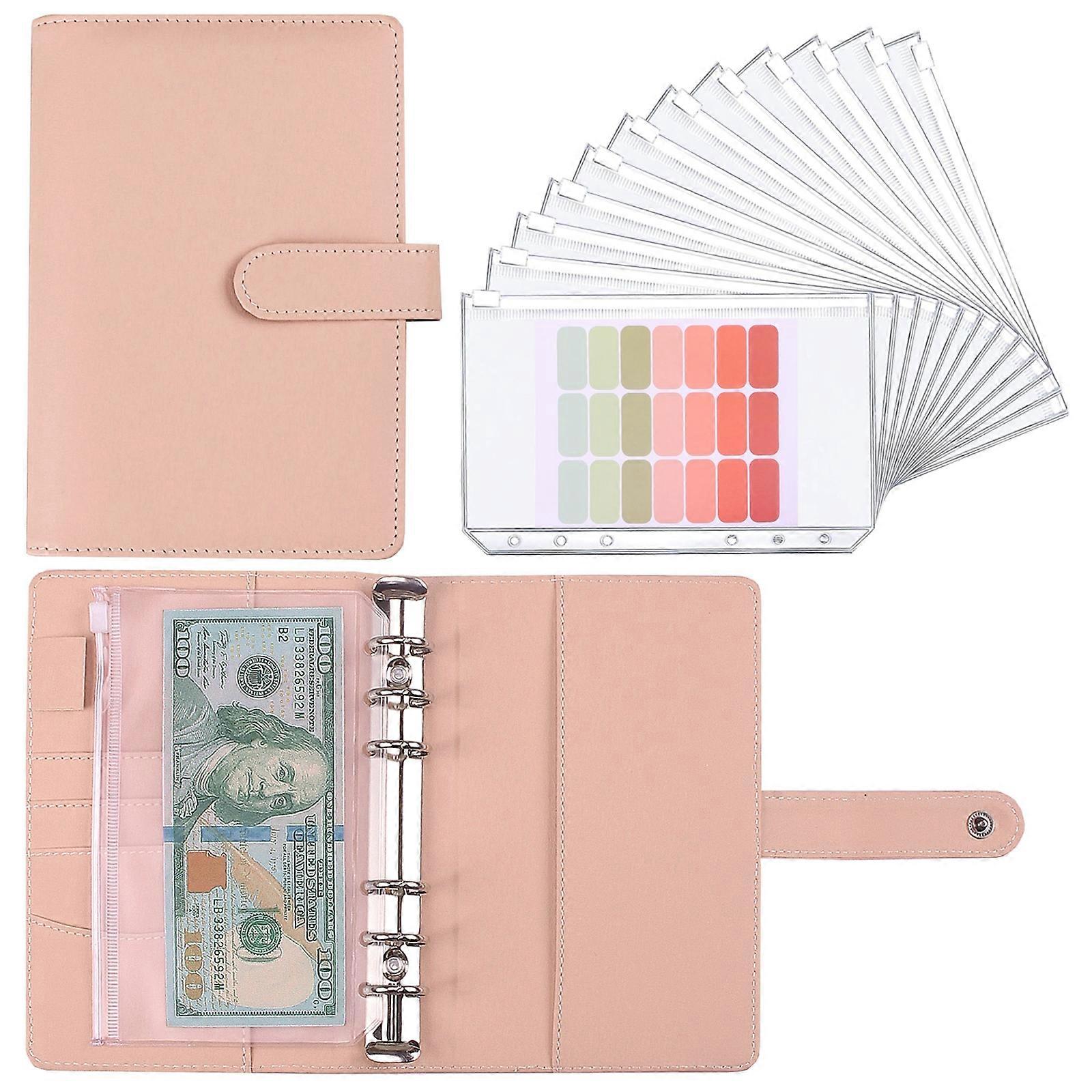 A6 Macaron Notebook PU Loose-leaf Cash Budget Handbook