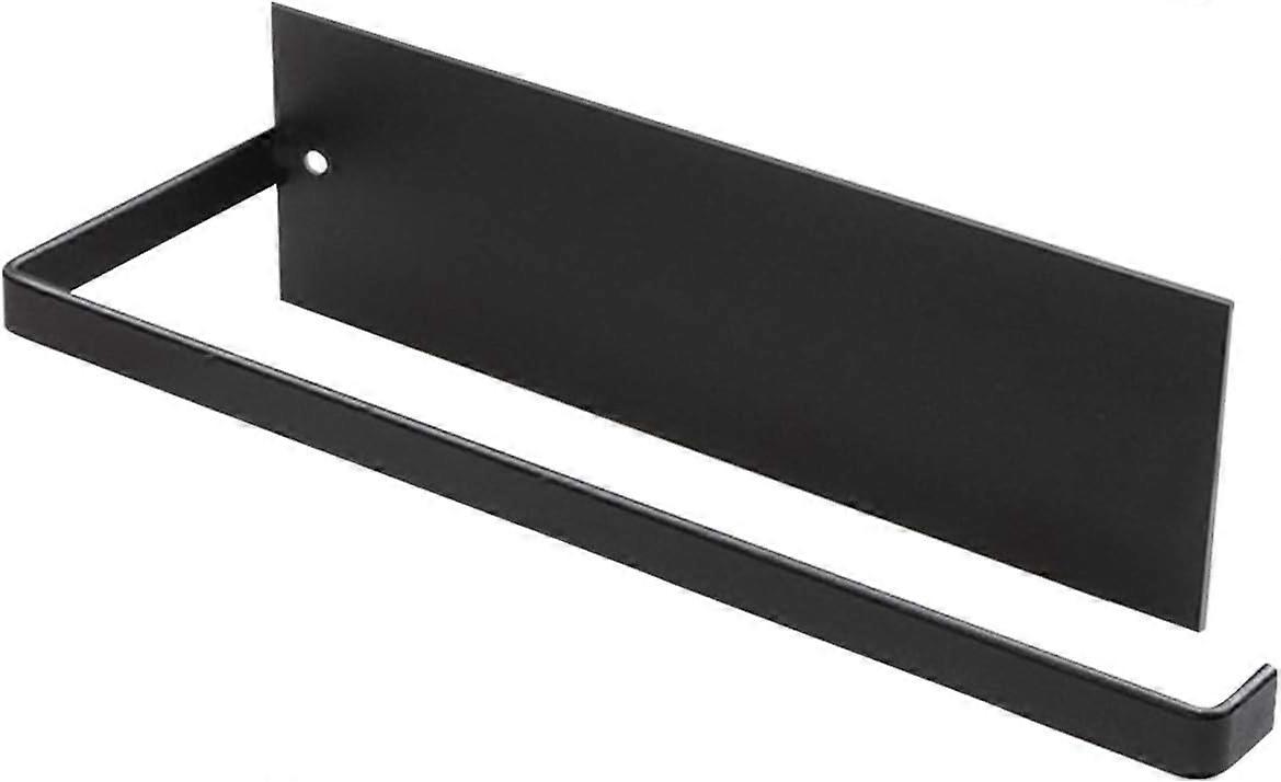 Versatile Magnetic Paper Towel Stand, Supports Heavy-duty Paper Rolls With Ease, Non-scratching Magnet Ensures Safe And Secure Installation, Black
