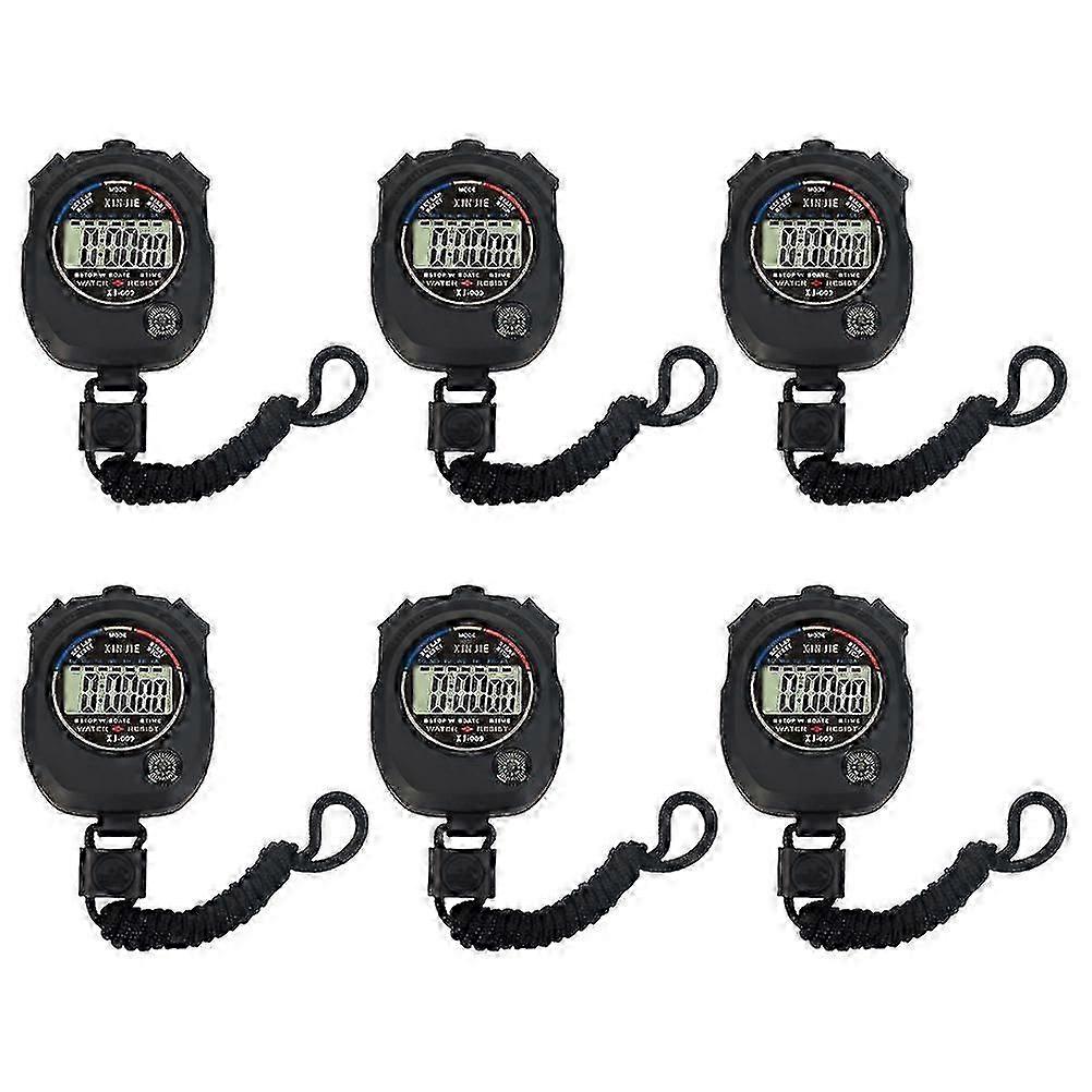 6pcs Game Stopwatch Match Timer Electronic Watch Practical Training Timer-FCY