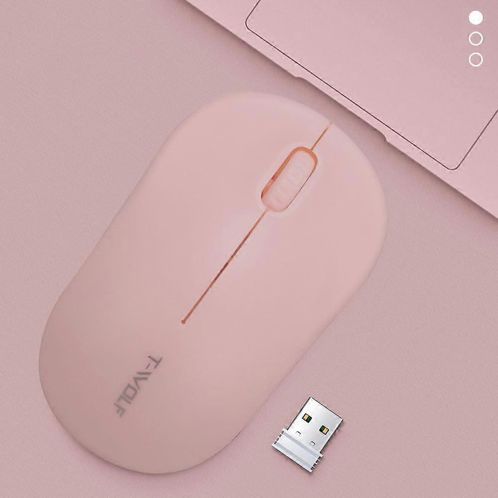 Q4 2.4G Wireless Mouse Portable Computer Mice for PC Notebook Laptop-Pink
