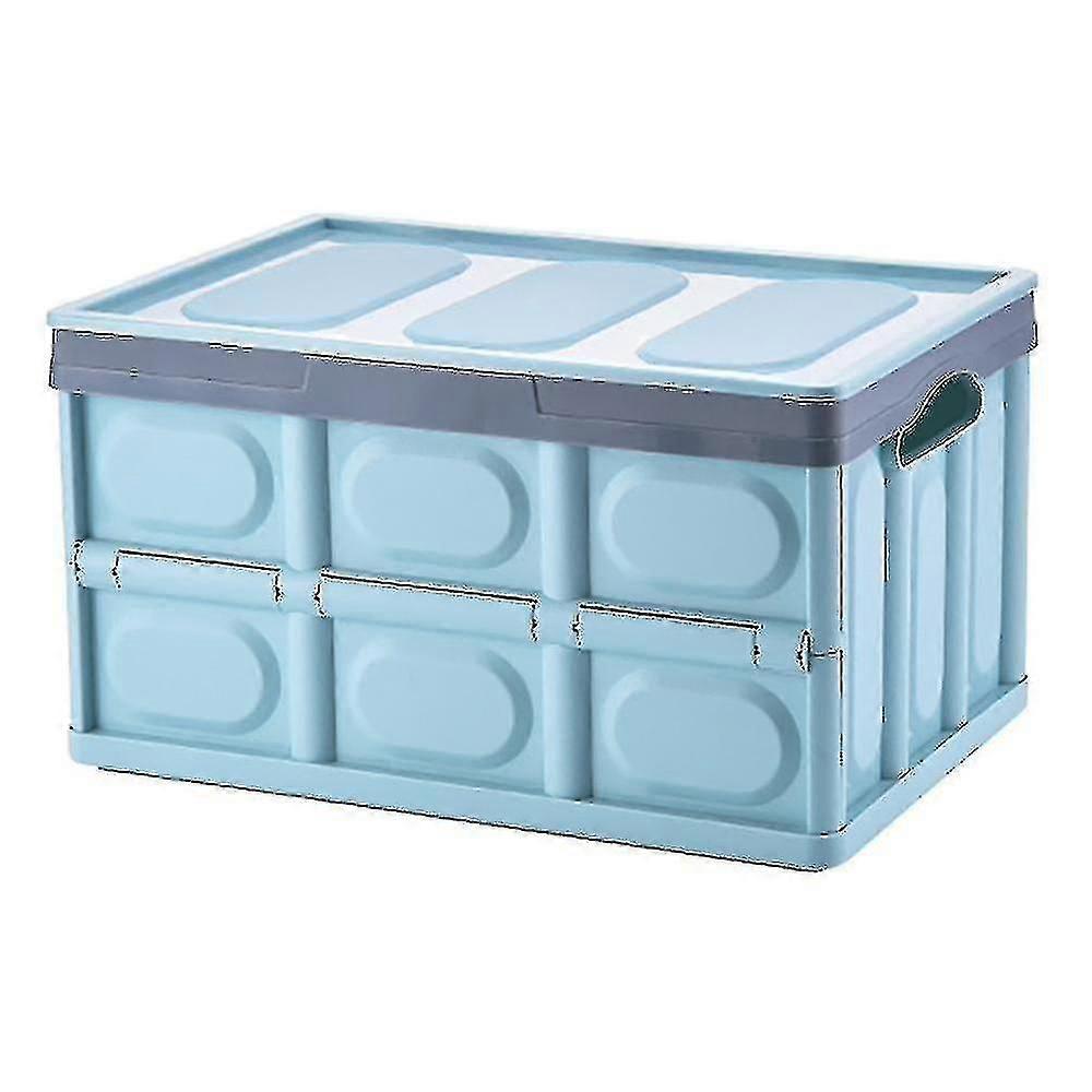 Collapsible Storage Boxes Crates Lidded Storage Plastic Box Blue