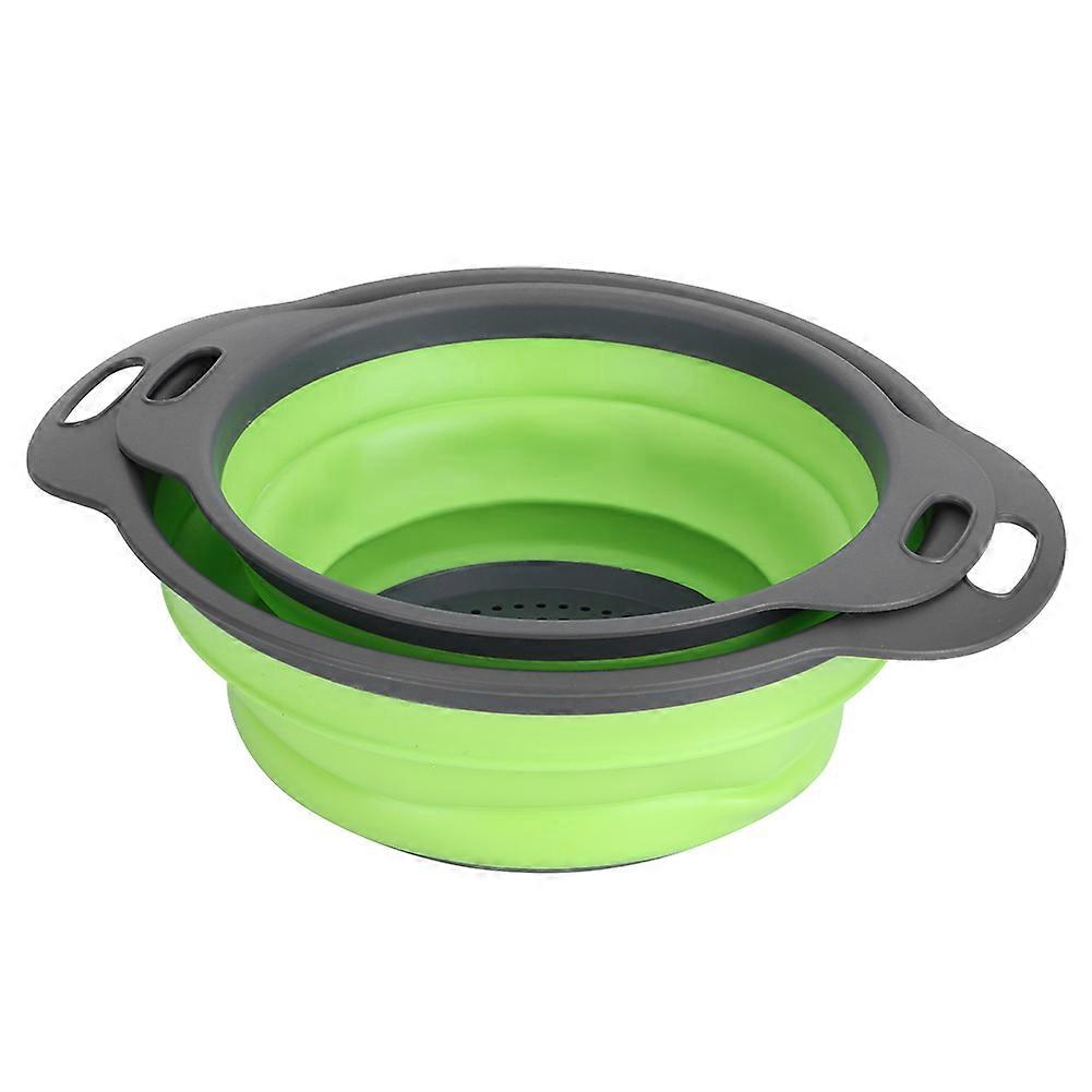 Foldable Drain Basket Colander - Large Collapsible Strainer for Fruits and Vegetables, Flexible Kitchen Washing Accessory