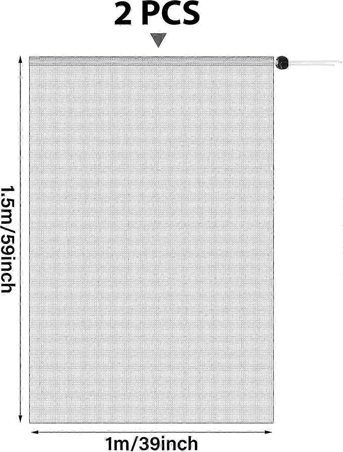 2 Pack Plant Protection Netting with Drawstring, Garden Netting