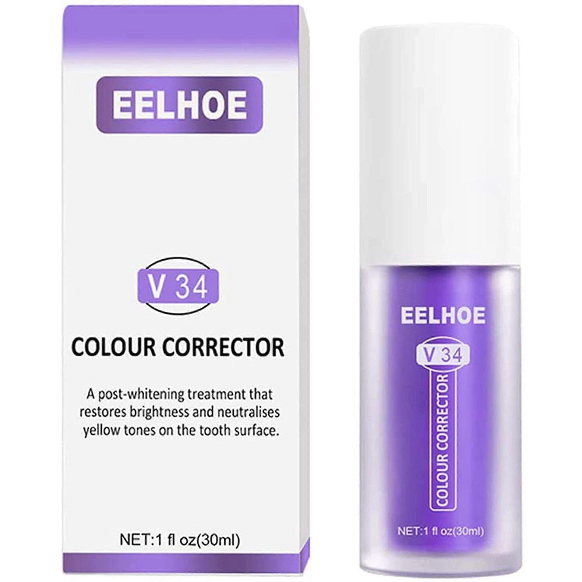 Teeth Cleansing Toothpaste Tooth Whitening Enamel Care Toothpaste , V34 Colour Corrector Teeth Whitening Sensitive Teeth Toothpaste, Strengthen Enamel