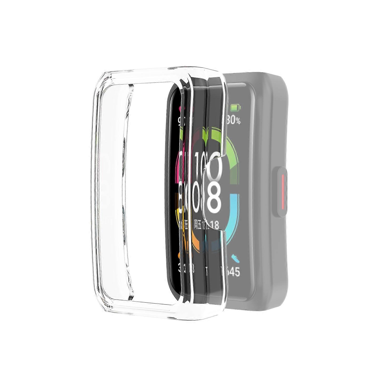 For Huawei Honor Band 6 Half Coverage PC Protective Case(Transparent Blue)