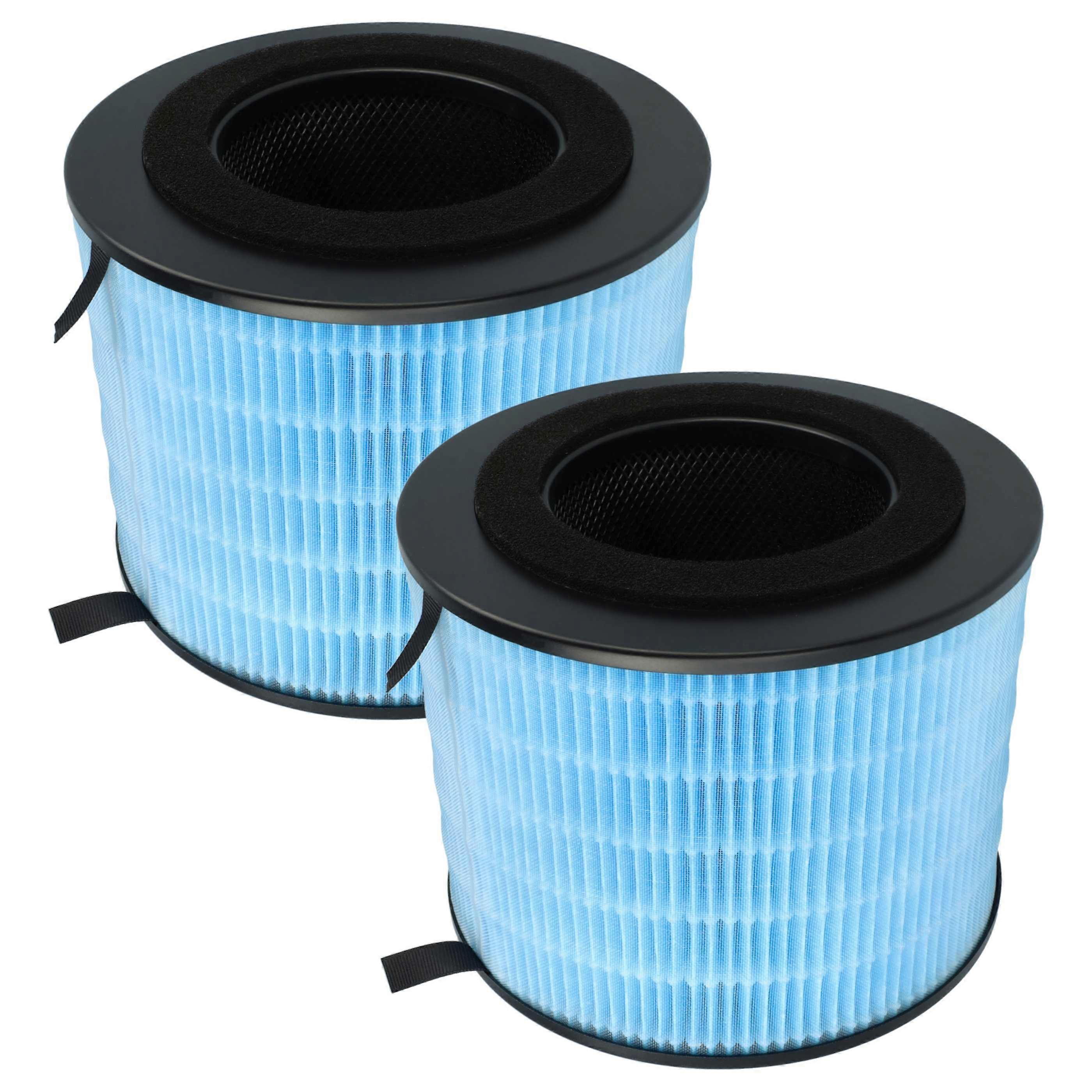 Filtro de ar VHBW 2x compatível com purificador de ar Philips AMF220 - filtro combinado de carvão ativado + filtro de partículas