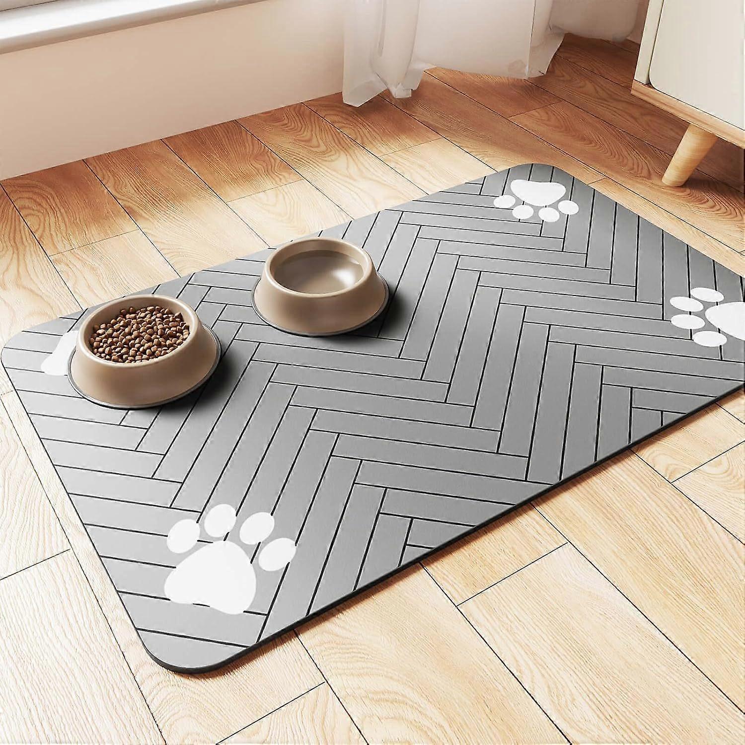 Pet Placemat No Stains Quick Dry Absorbent Dog Food Bowl Mat Cat Feed Mat Cat Dog Drinking Feeding Placemat Pet Feeder Pads