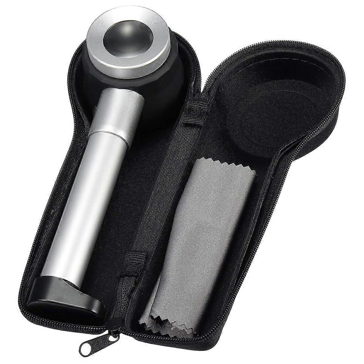 Handheld 45X Folding Linen Tester Metal Magnifiers Cloth Thread Counter Magnifier Magnifying Glass w