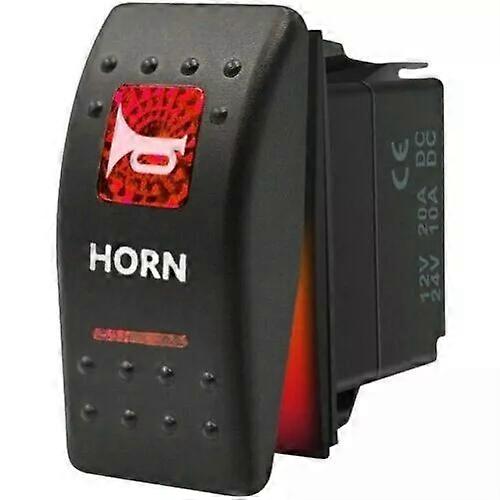 HORN RED Illuminated Backlit Rocker Switch Cap 12V 24V Truck Lorry Car Van BUS