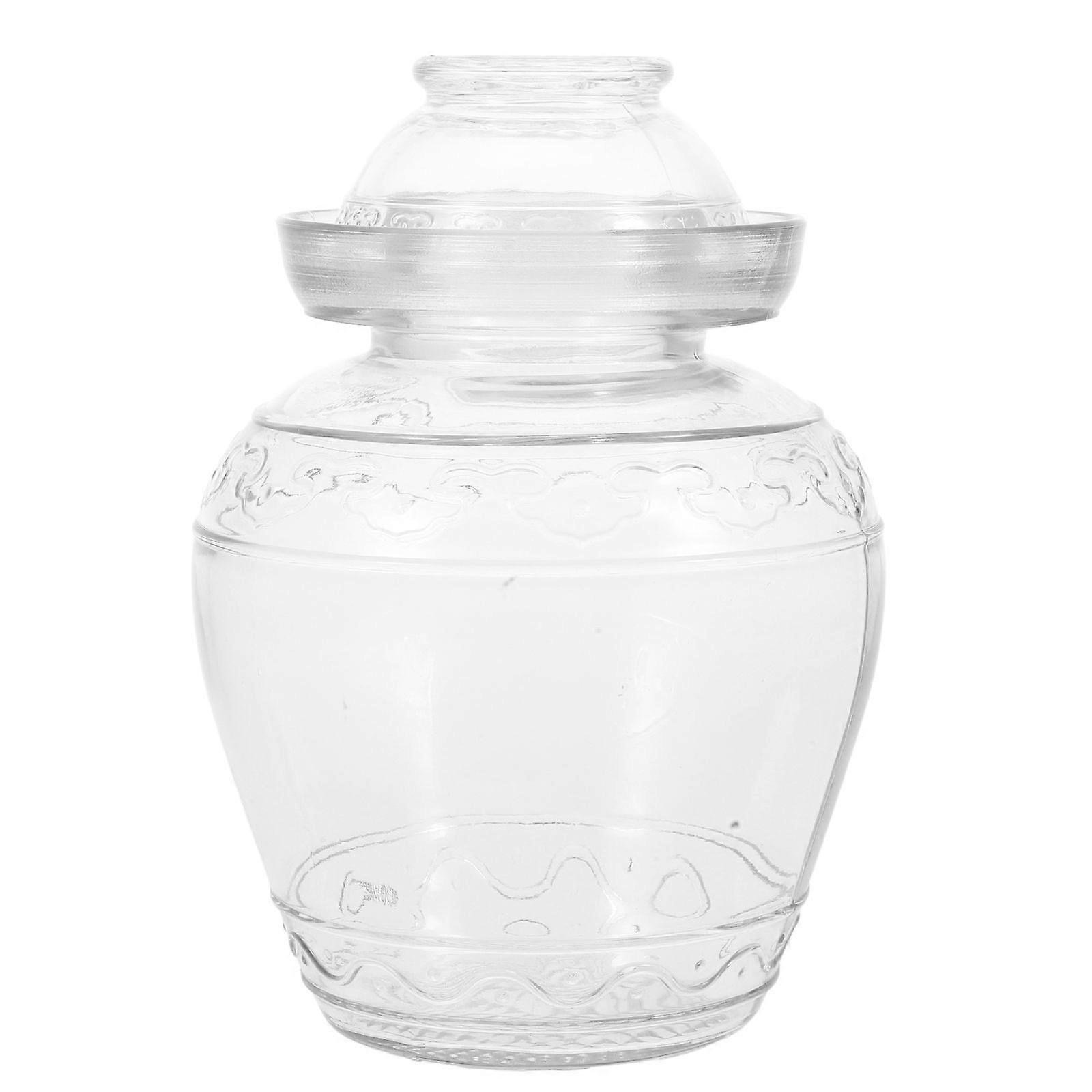 Glass Pickle Vegetable Jar Large Capacity Sealed Storage Jar for Restaurant