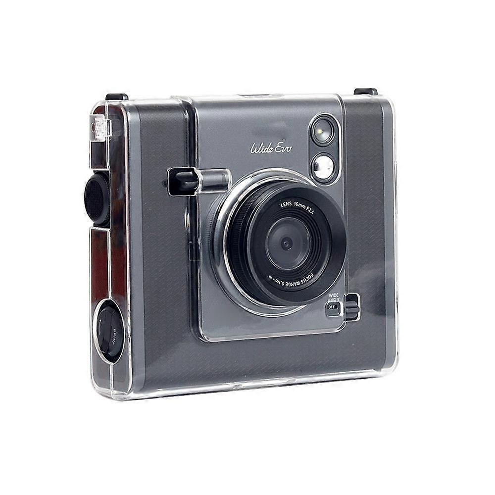 For FUJIFILM instax WIDE Evo Protective Crystal Shell Case with Strap (Transparent)
